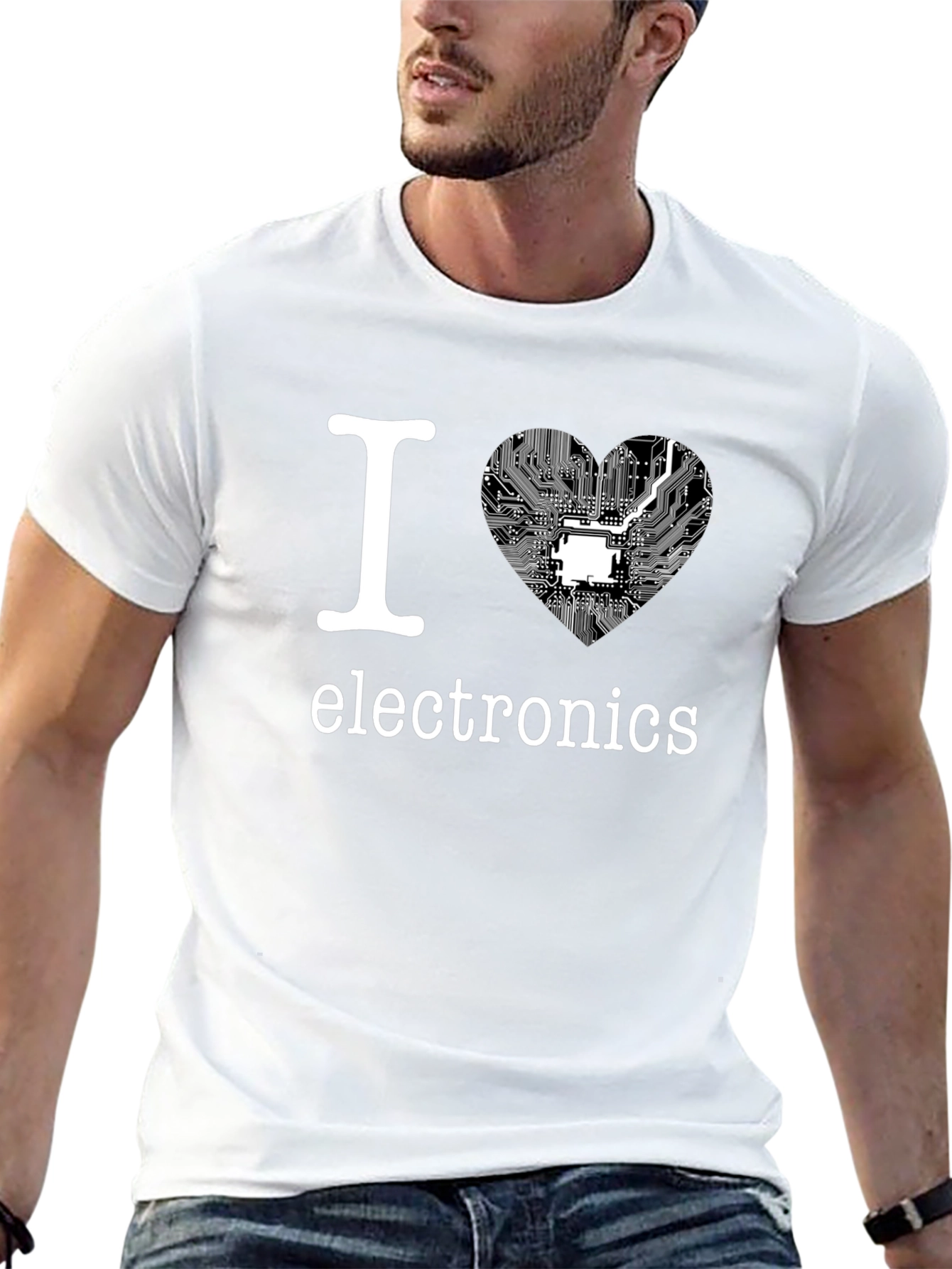 I Heart Electronics Black T-Shirt
