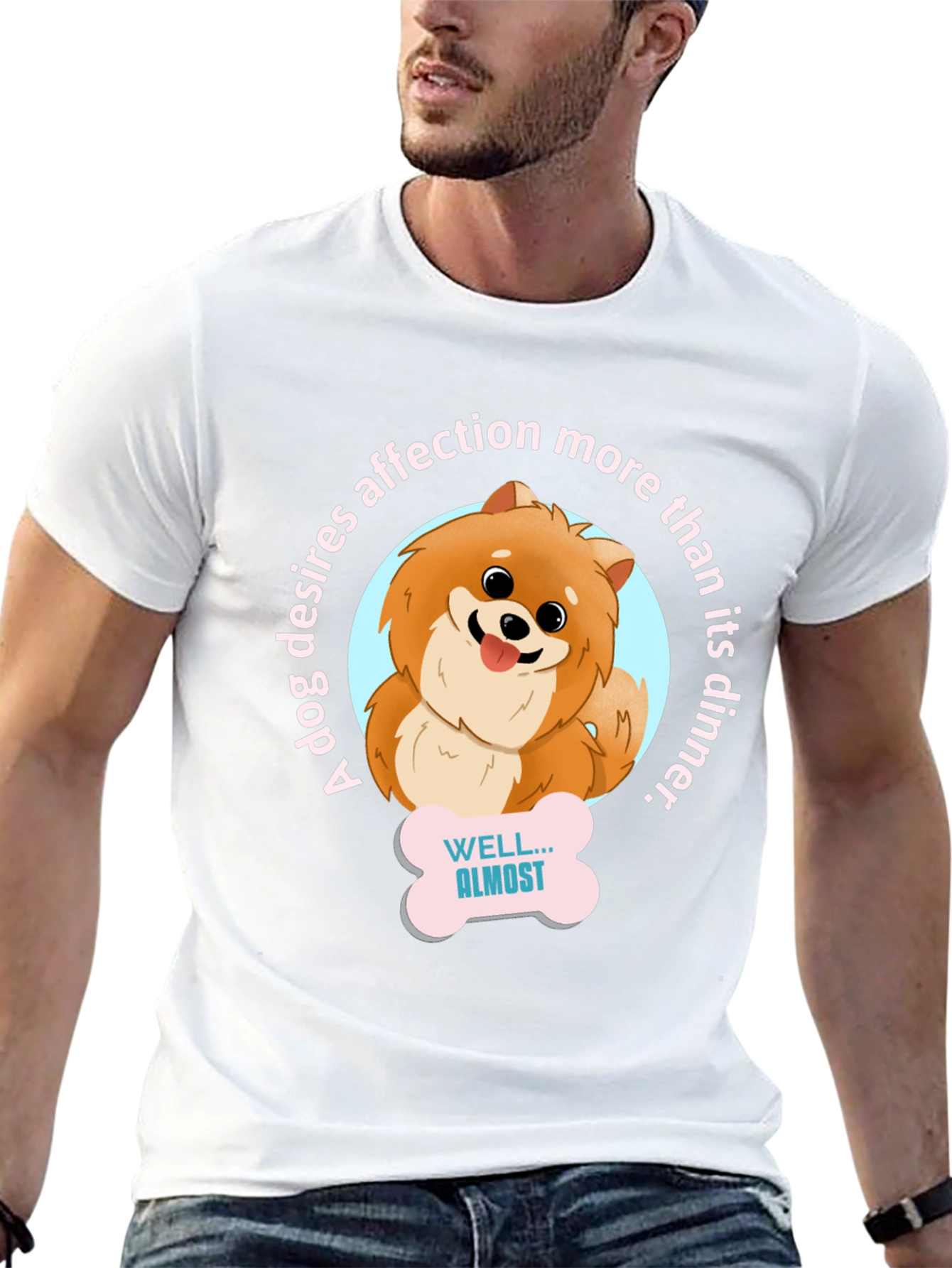 Dog Affection T-Shirt - Cute Pomeranian Design
