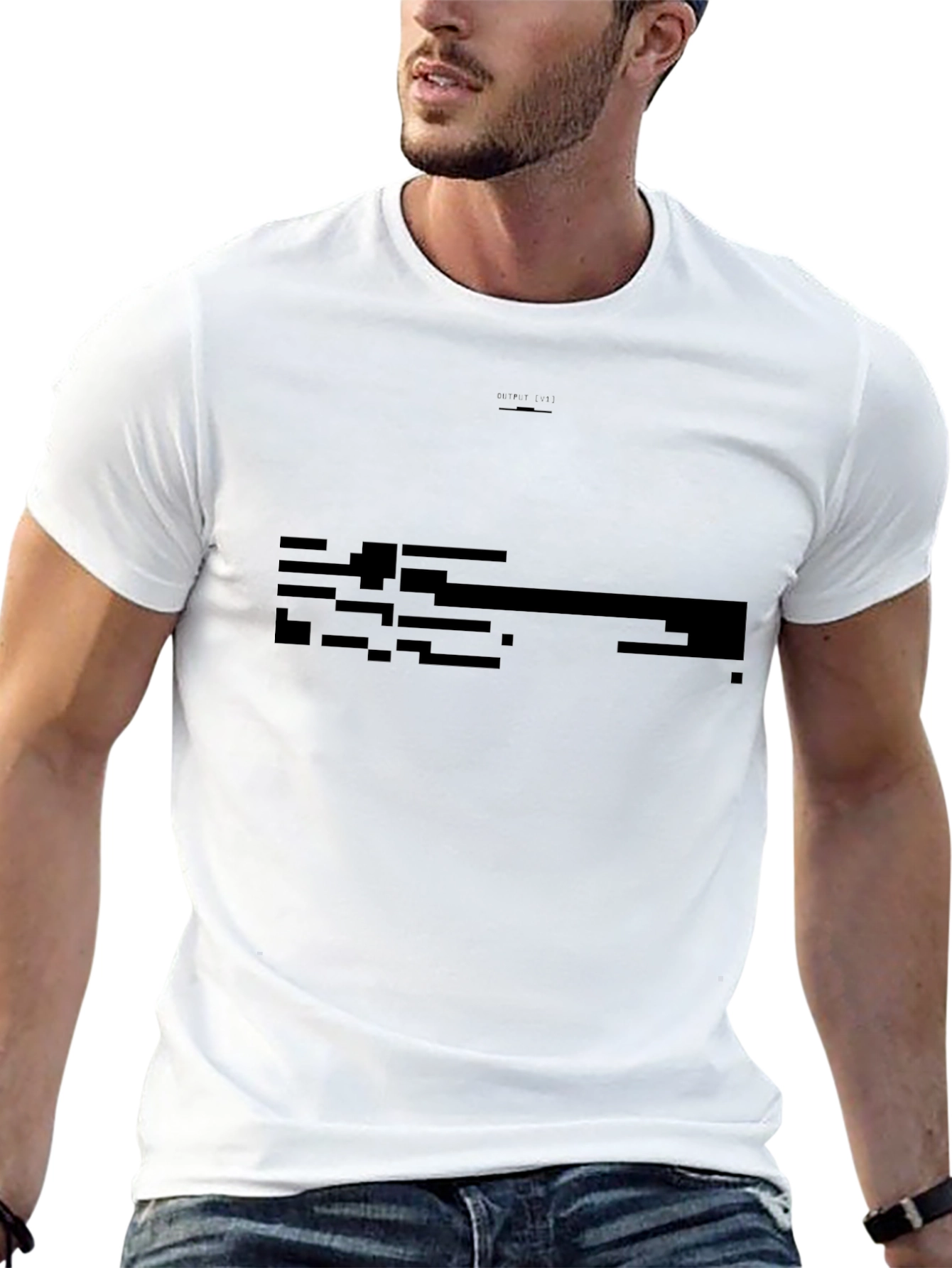Mens Black Casual Short Sleeve Tee