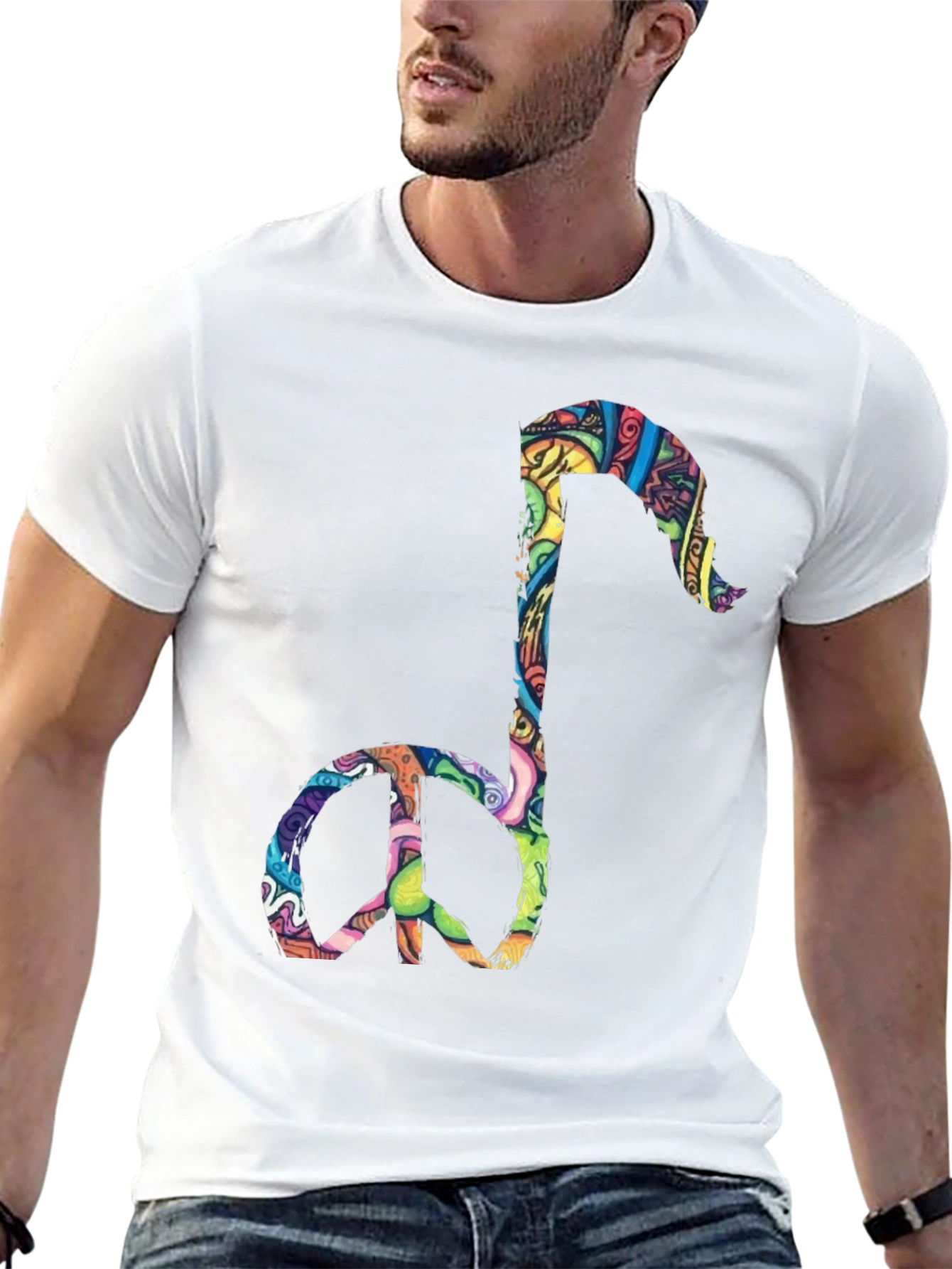 Peace Note Graphic Tee - Black