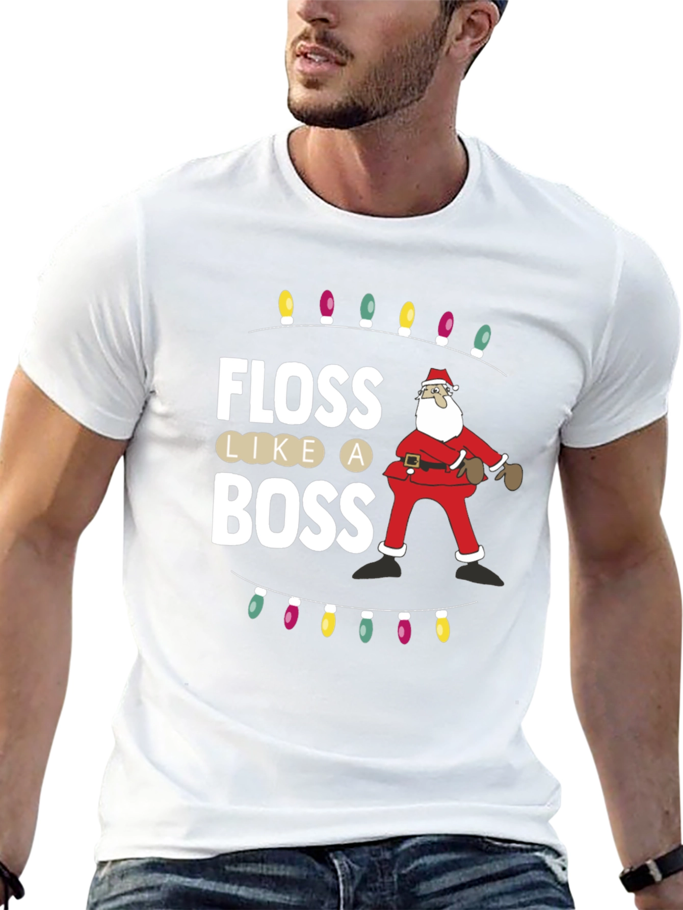 Floss Like a Boss Santa Christmas T-Shirt
