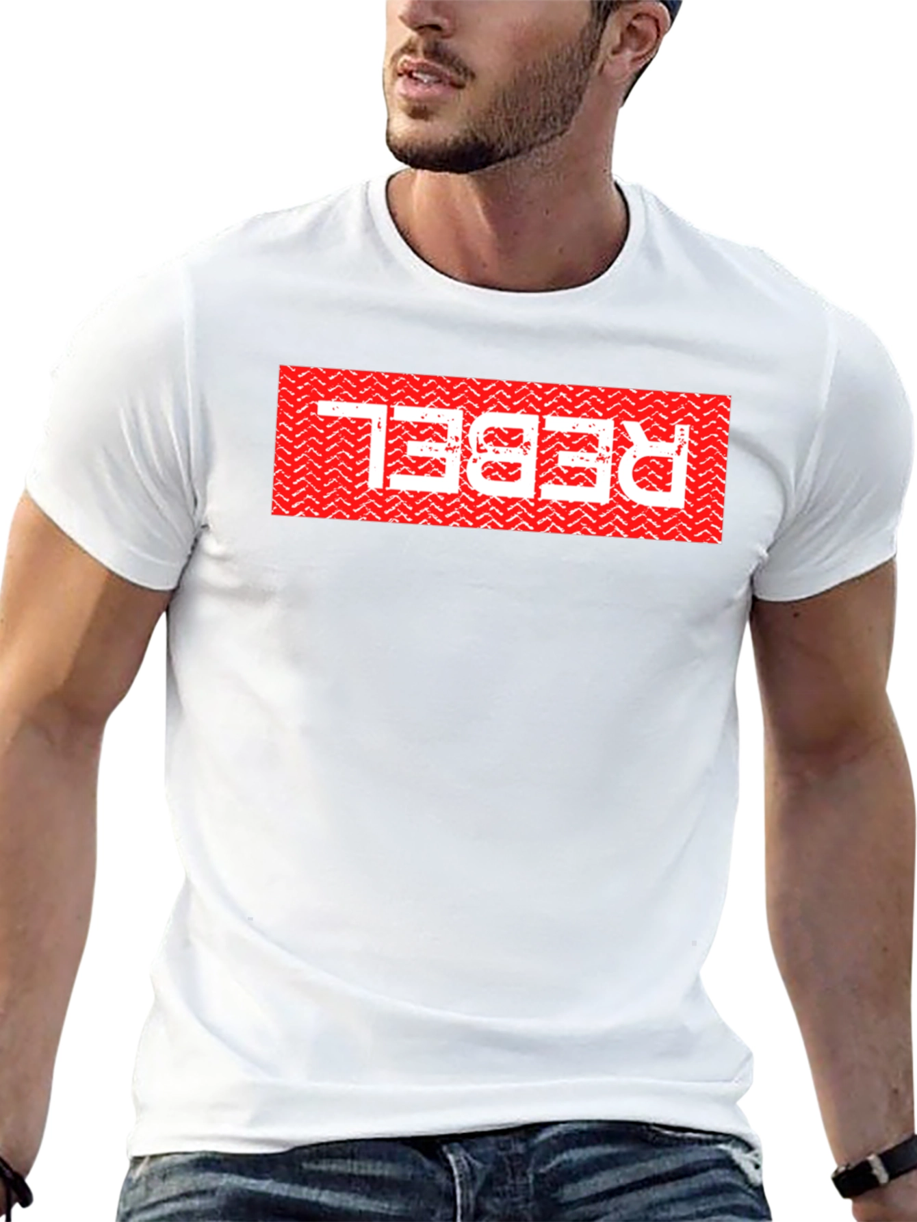 Rebel Graphic Tee - Bold Red Design