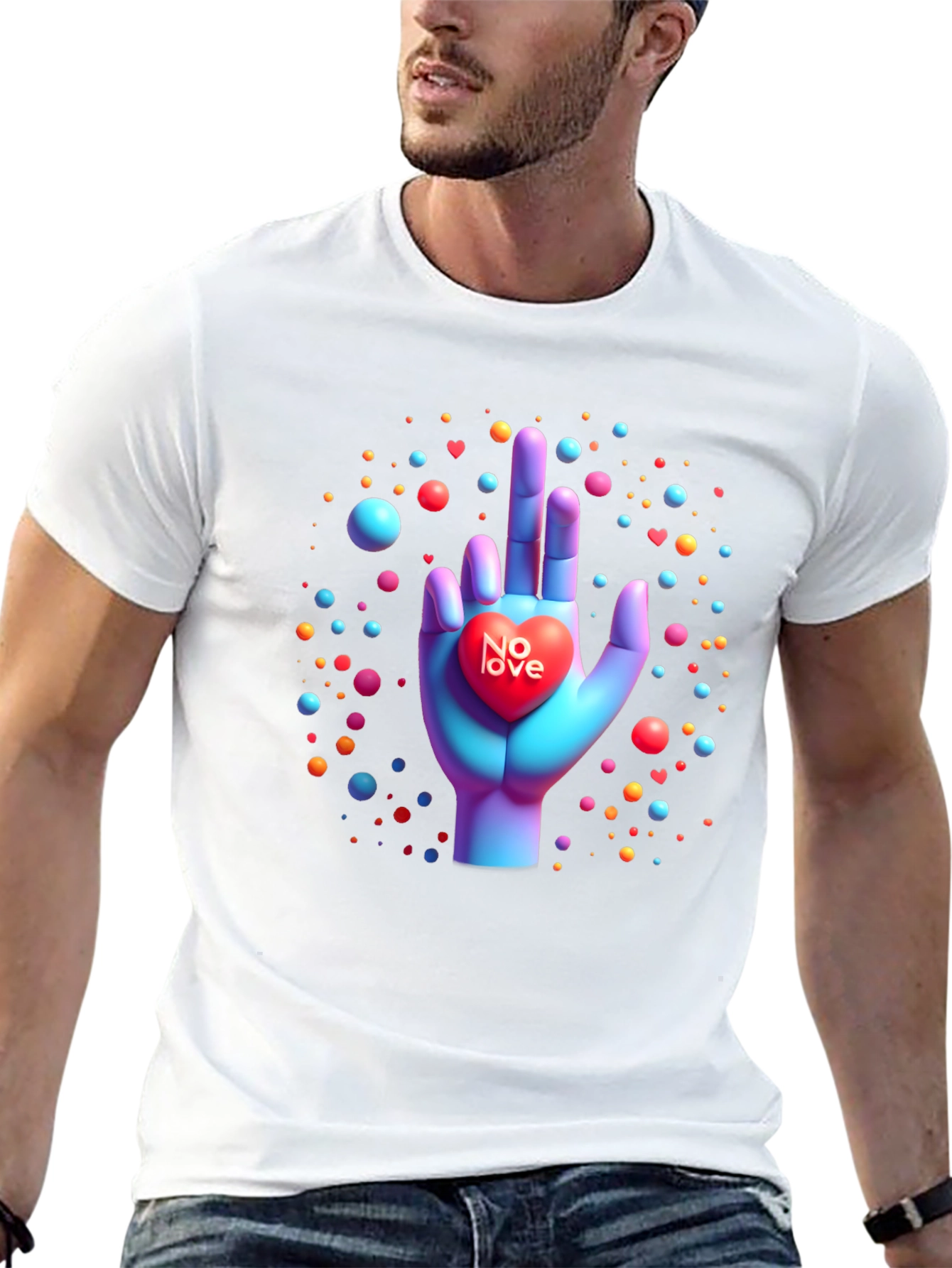 No Love Graphic Tee - Edgy Anti-Valentines Style