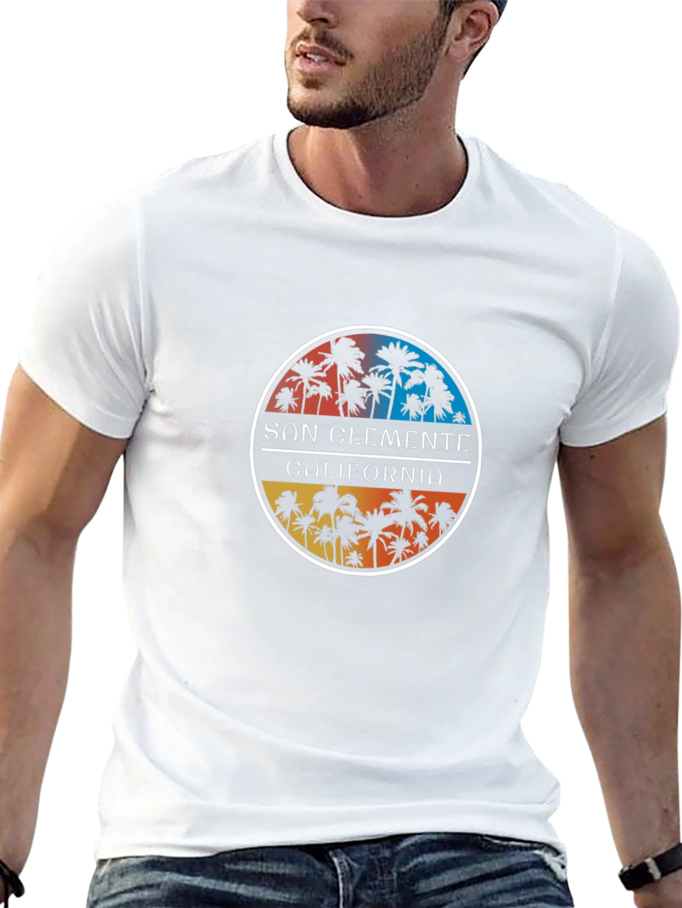 San Clemente California Palm Tree Graphic Tee