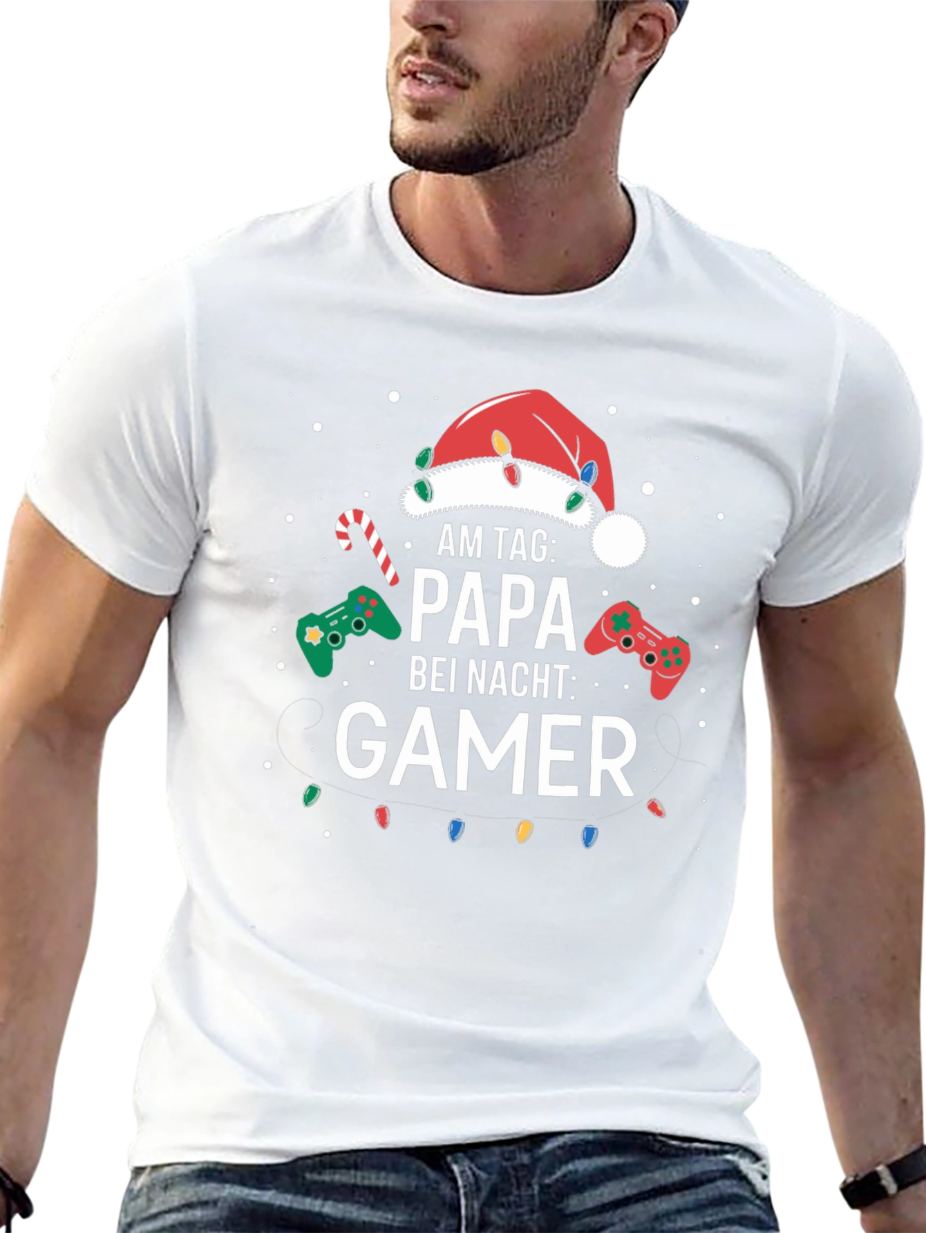 Papa Gamer Christmas T-Shirt