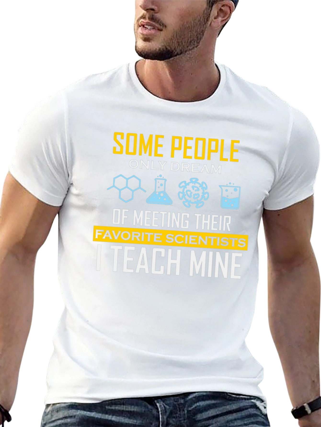 Scientist Teacher Black Cotton T-Shirt