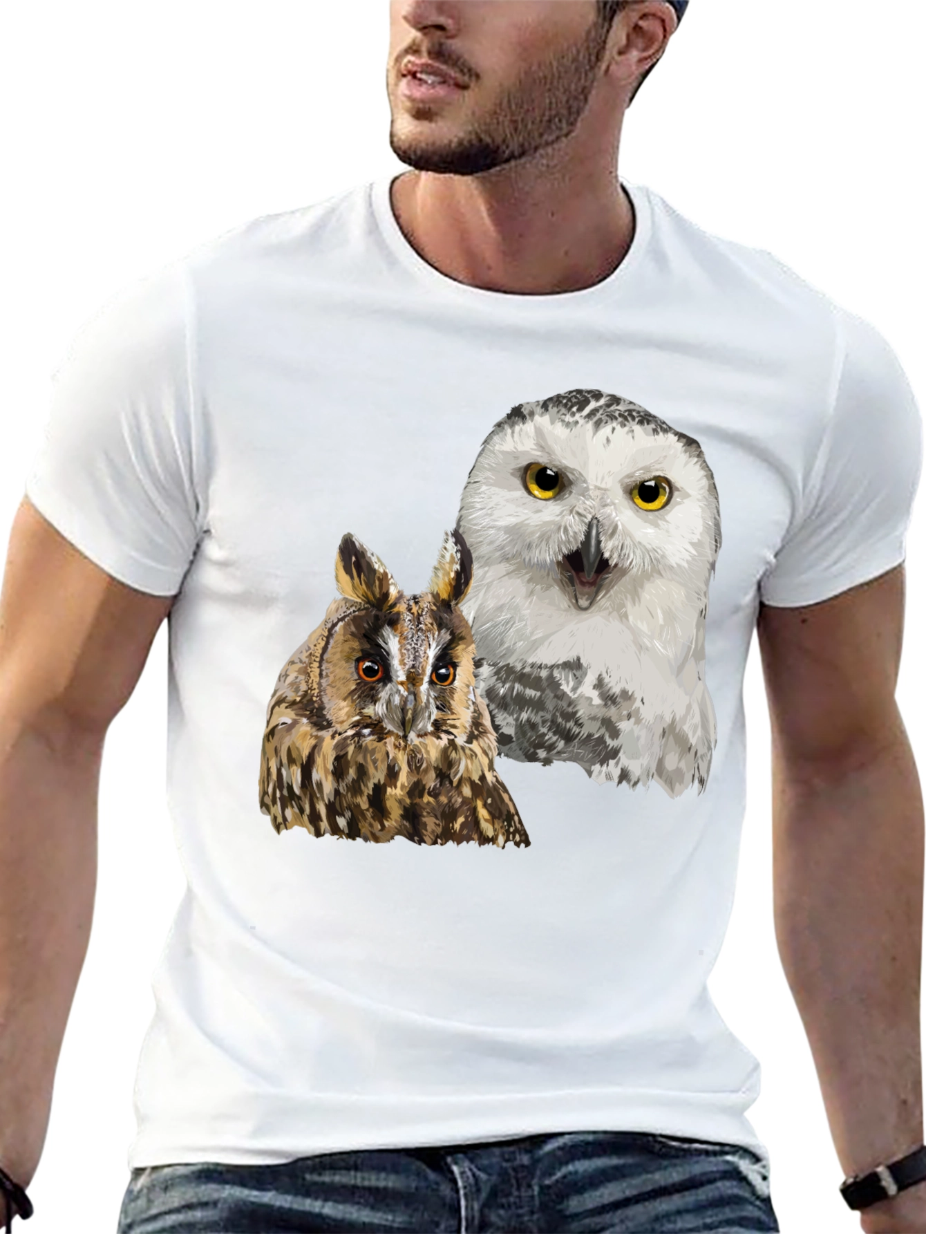 Owl Graphic Print T-Shirt