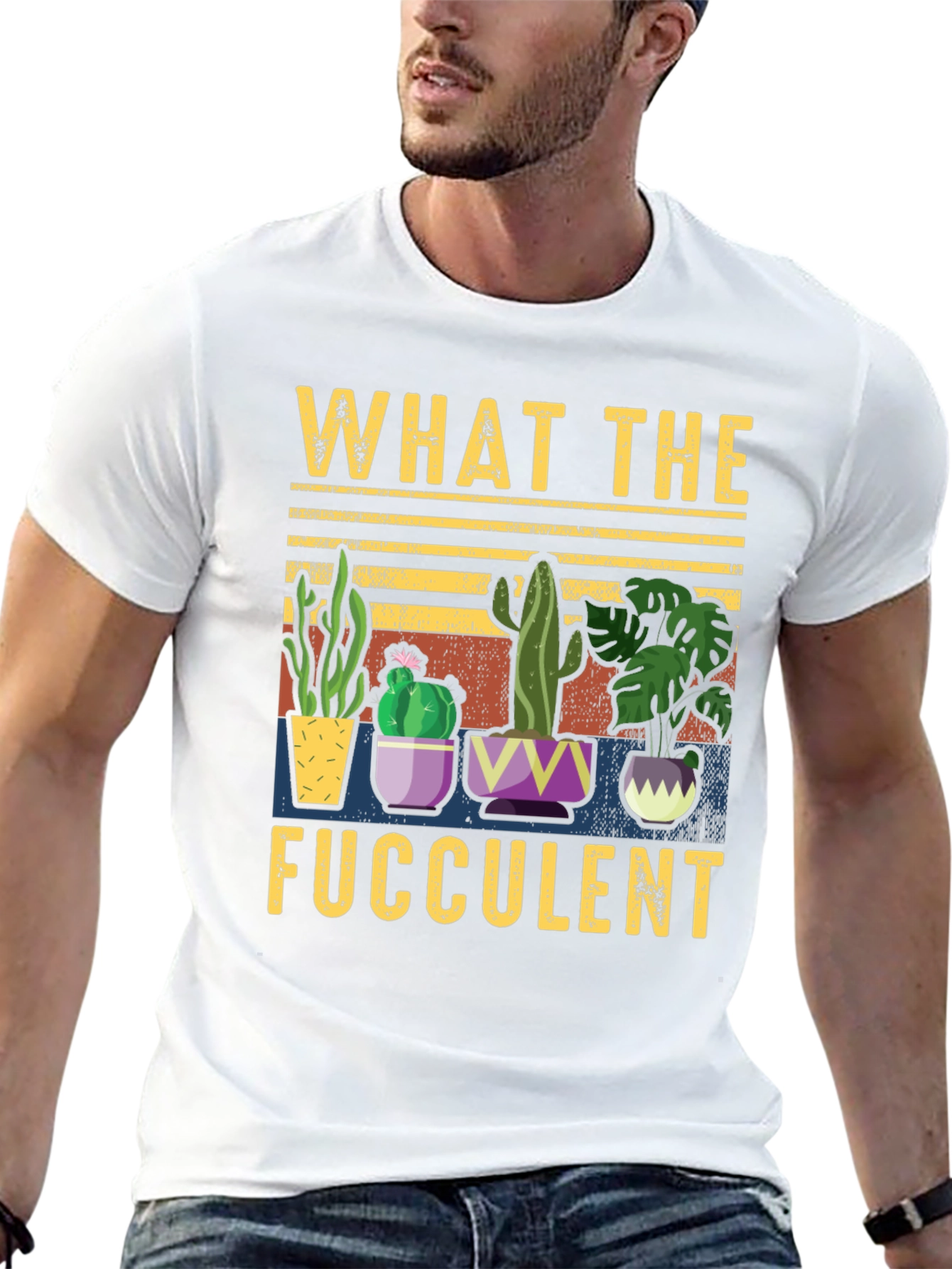 What the Fucculent T-Shirt Funny Succulent Plant Lover Tee