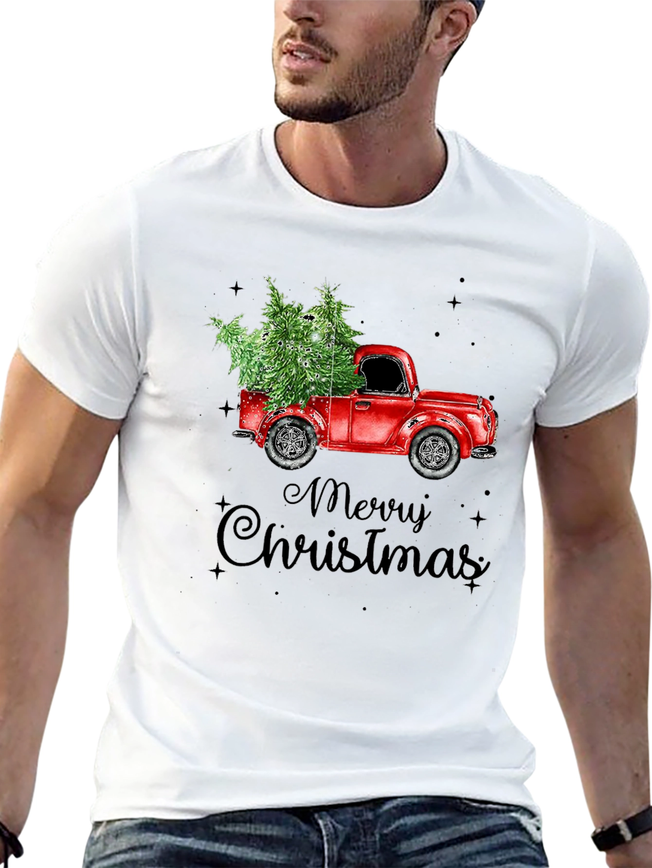Merry Christmas Red Truck T-Shirt