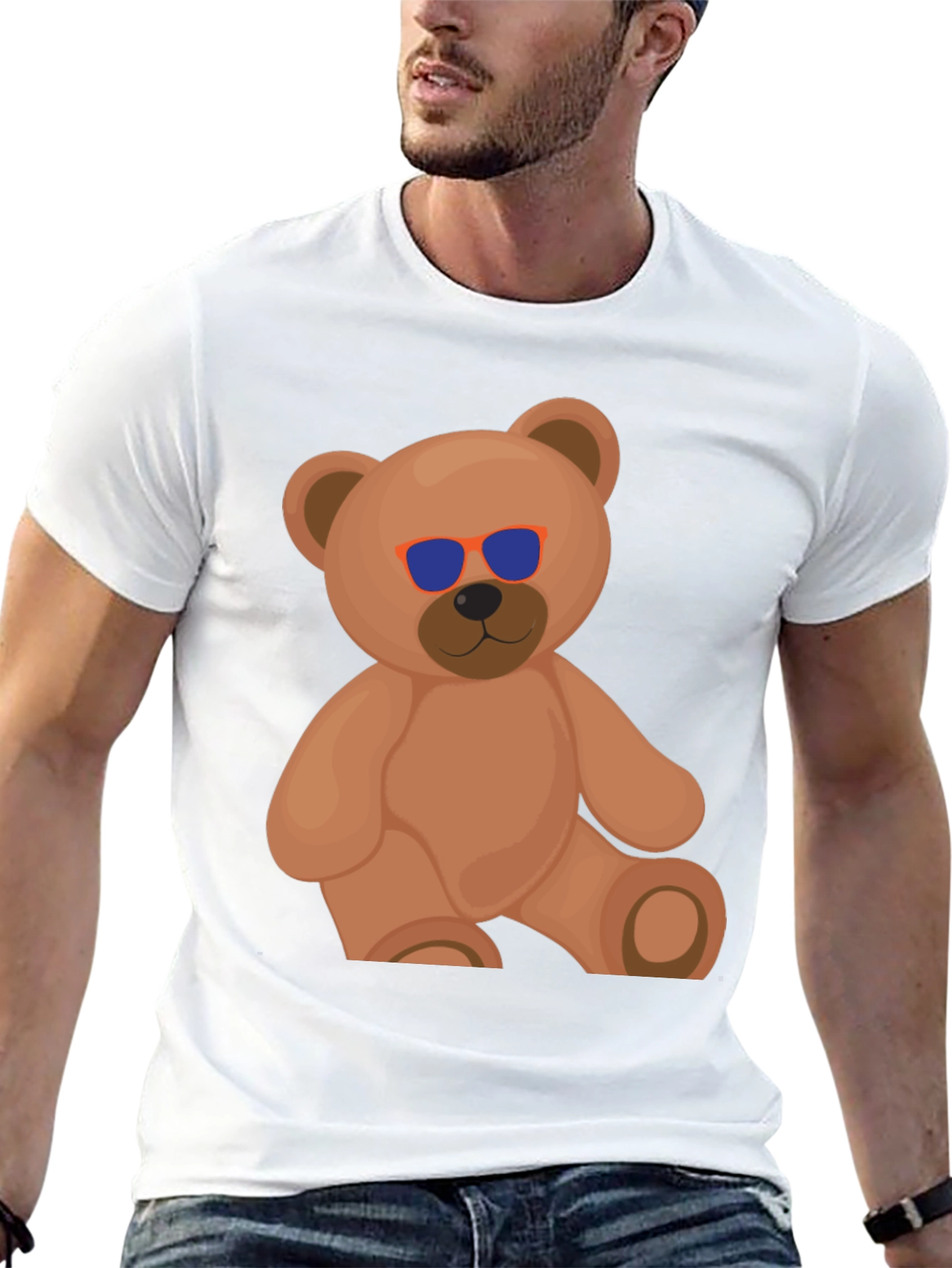 Cool Bear Graphic Tee - Casual Black T-Shirt