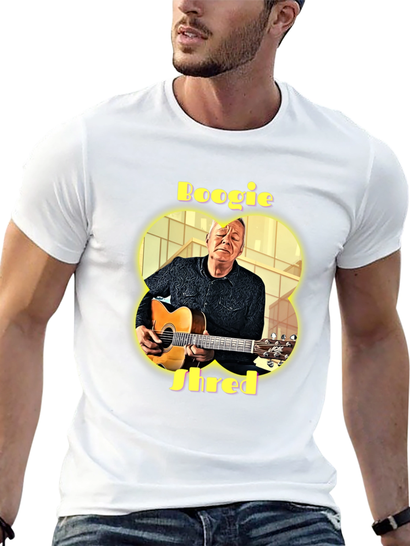 Boogie Shred Guitarist Graphic T-Shirt