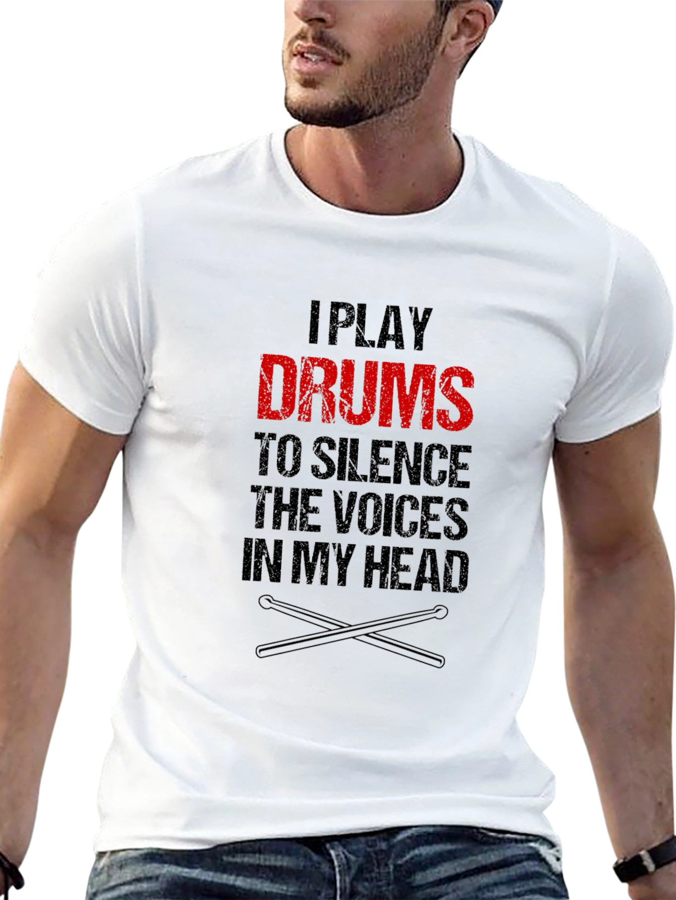 Drummer T-Shirt: Silence the Voices Tee