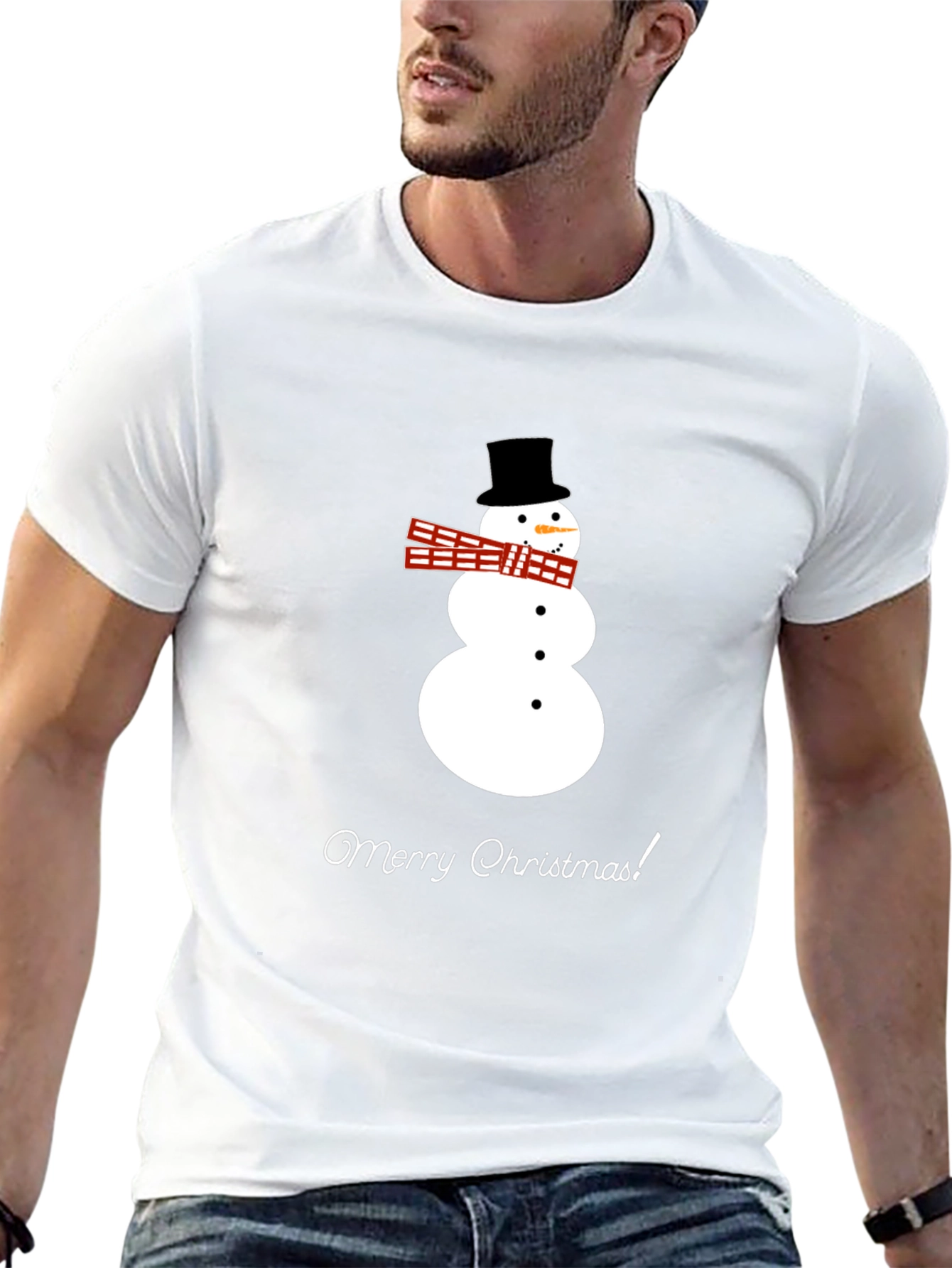 Merry Christmas Snowman T-Shirt Holiday Festive