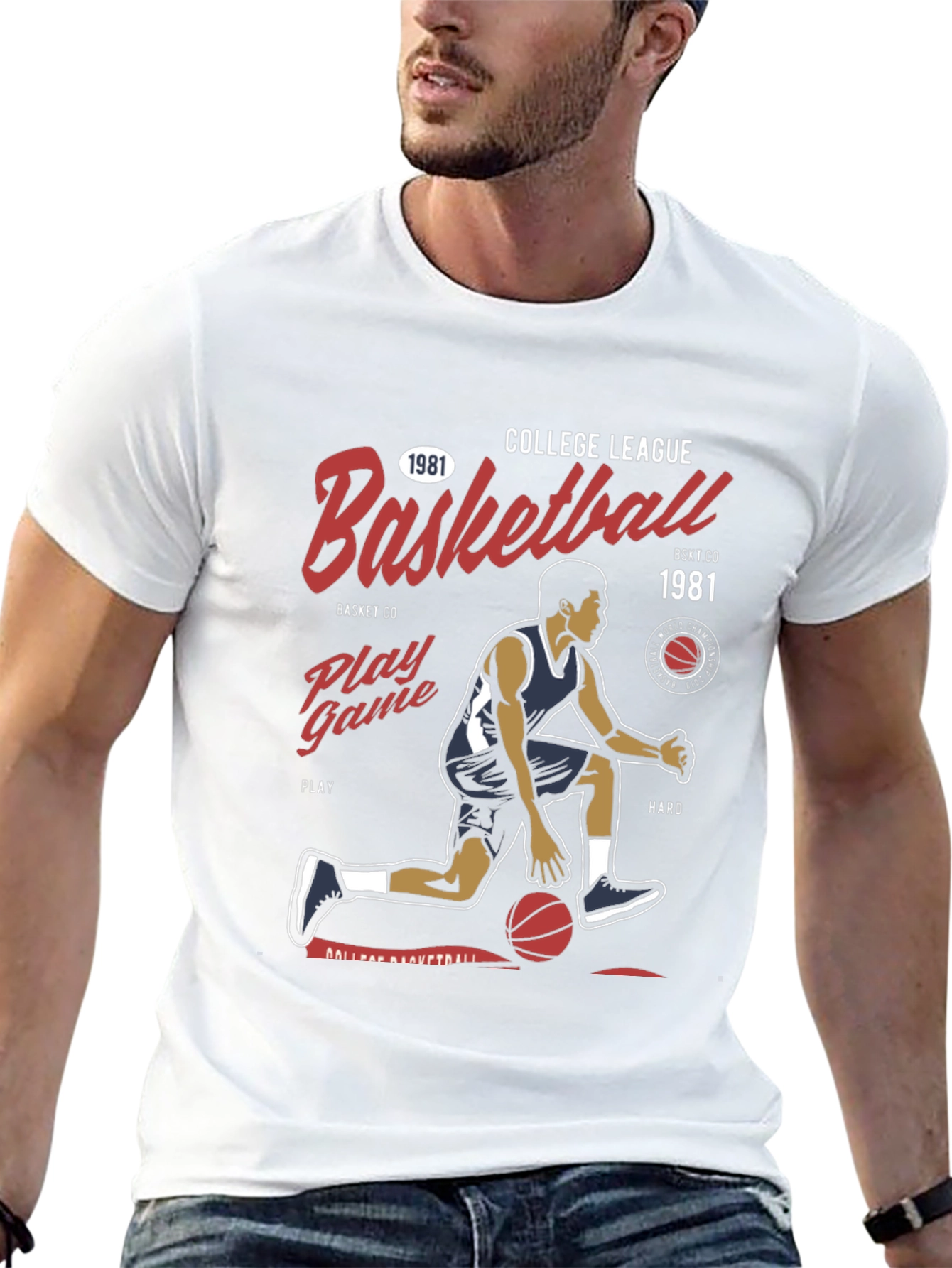 College League Basketball Graphic Tee