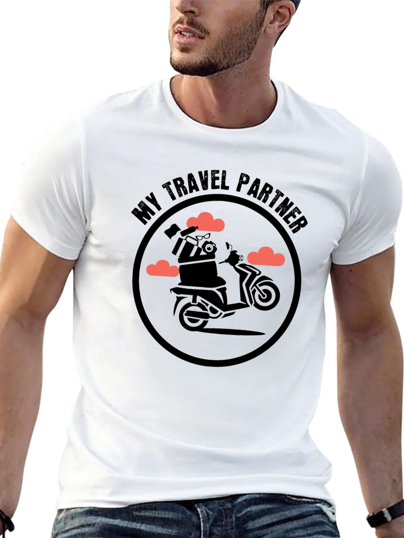 My Travel Partner Graphic Tee - Scooter Design