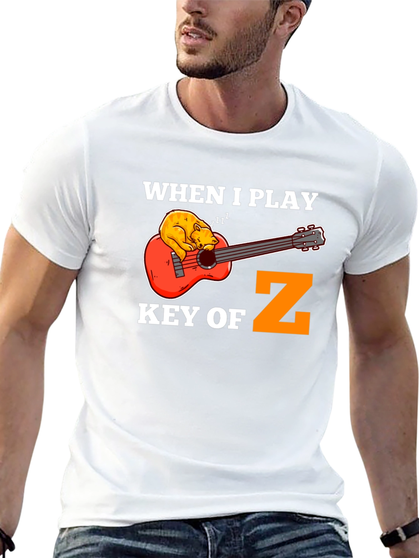 Key of Z Funny Guitar T-Shirt - Musician Gift