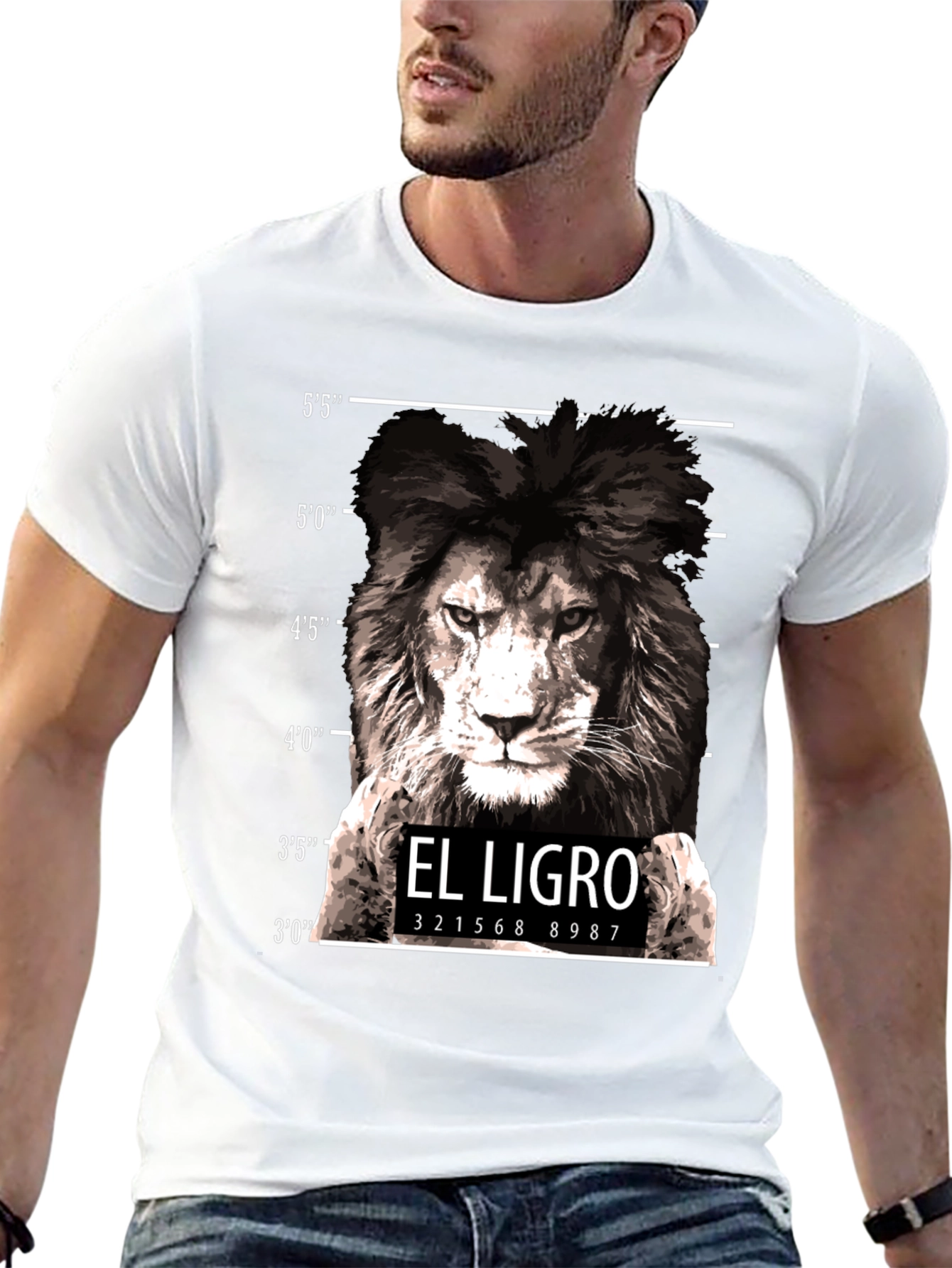 El Ligro Lion Mugshot T-Shirt