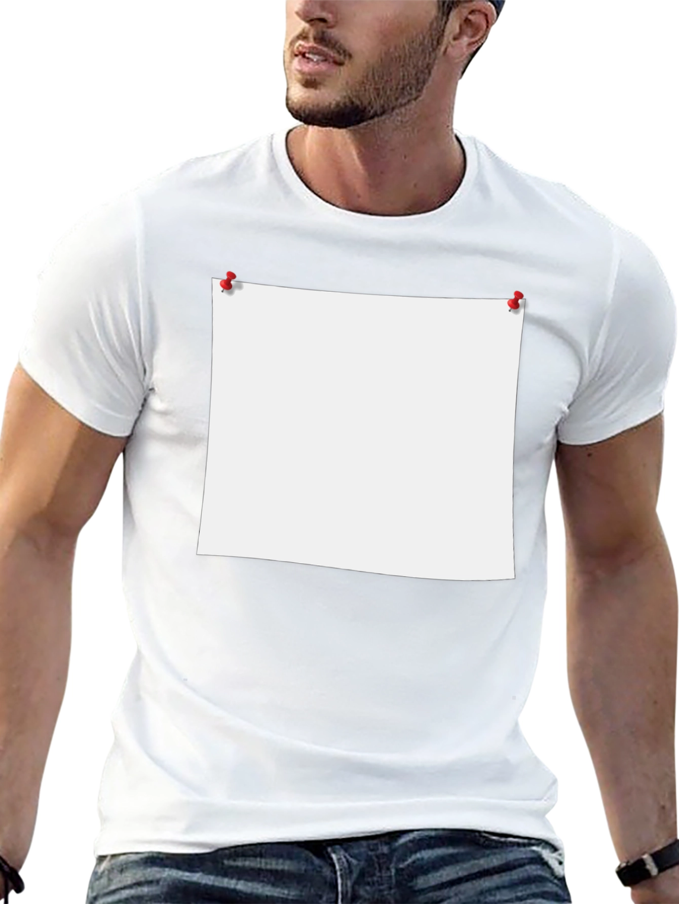 Novelty Black T-Shirt with Customizable Note Design