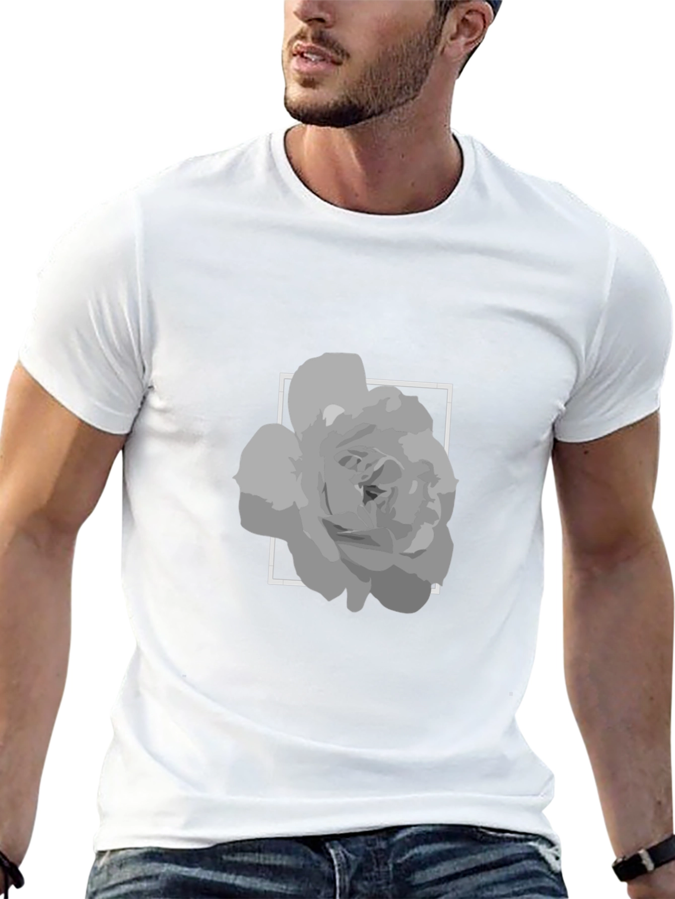 Rose in Square Graphic Tee