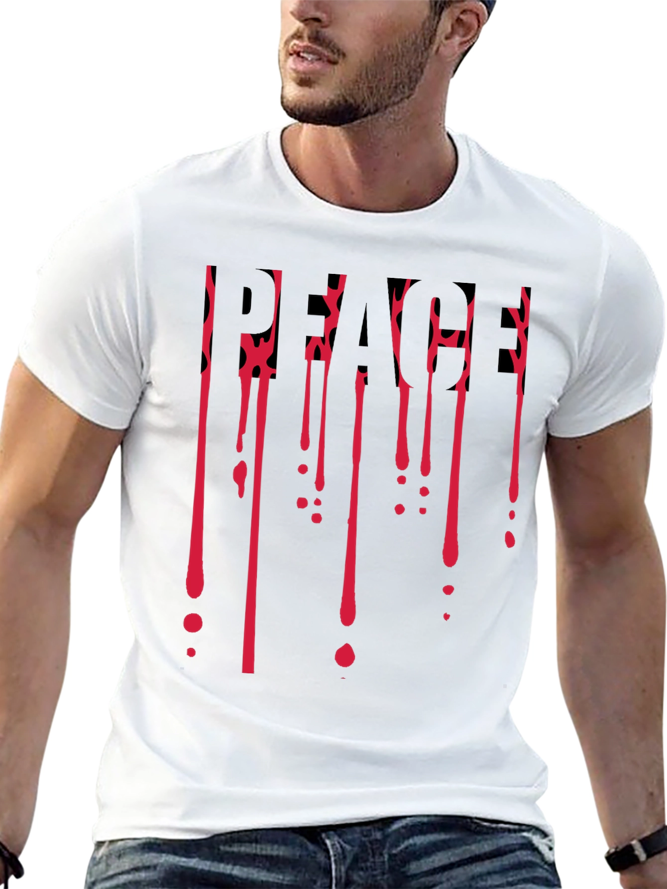 Peace Drip T-Shirt - Edgy Graphic Tee