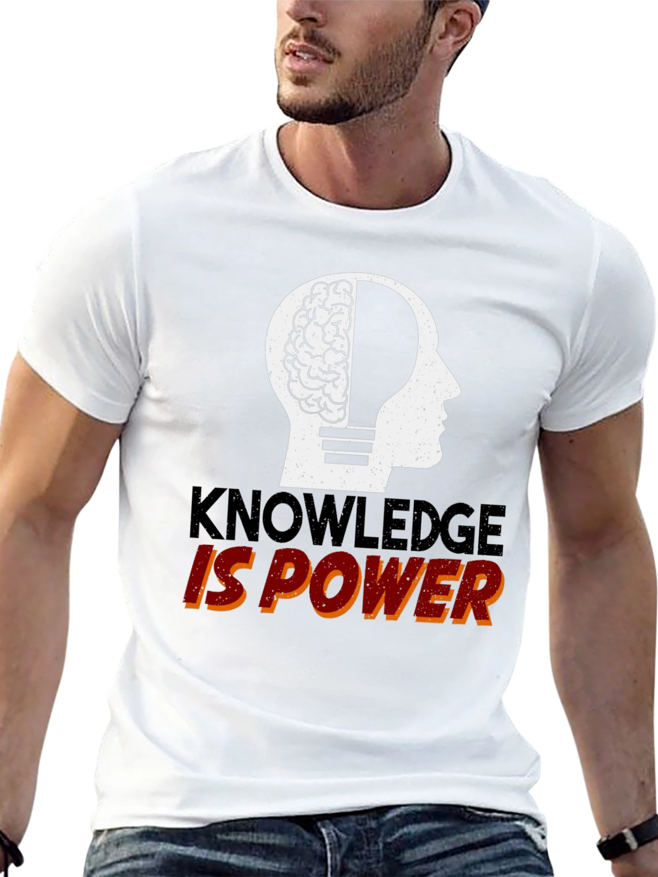 Knowledge is Power Graphic Tee - Black Cotton T-Shirt
