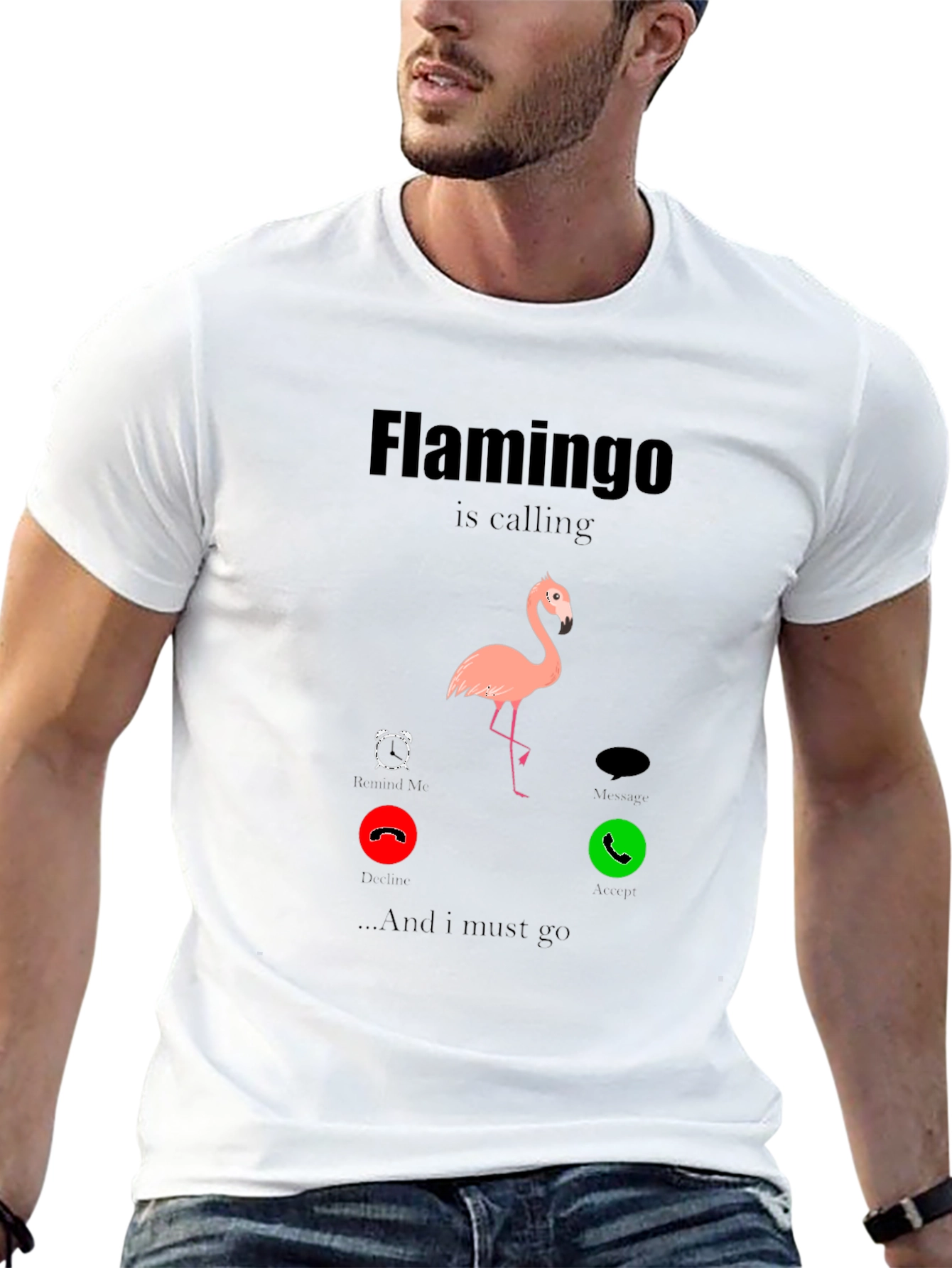 Flamingo Calling T-Shirt - Funny Animal Lover Tee