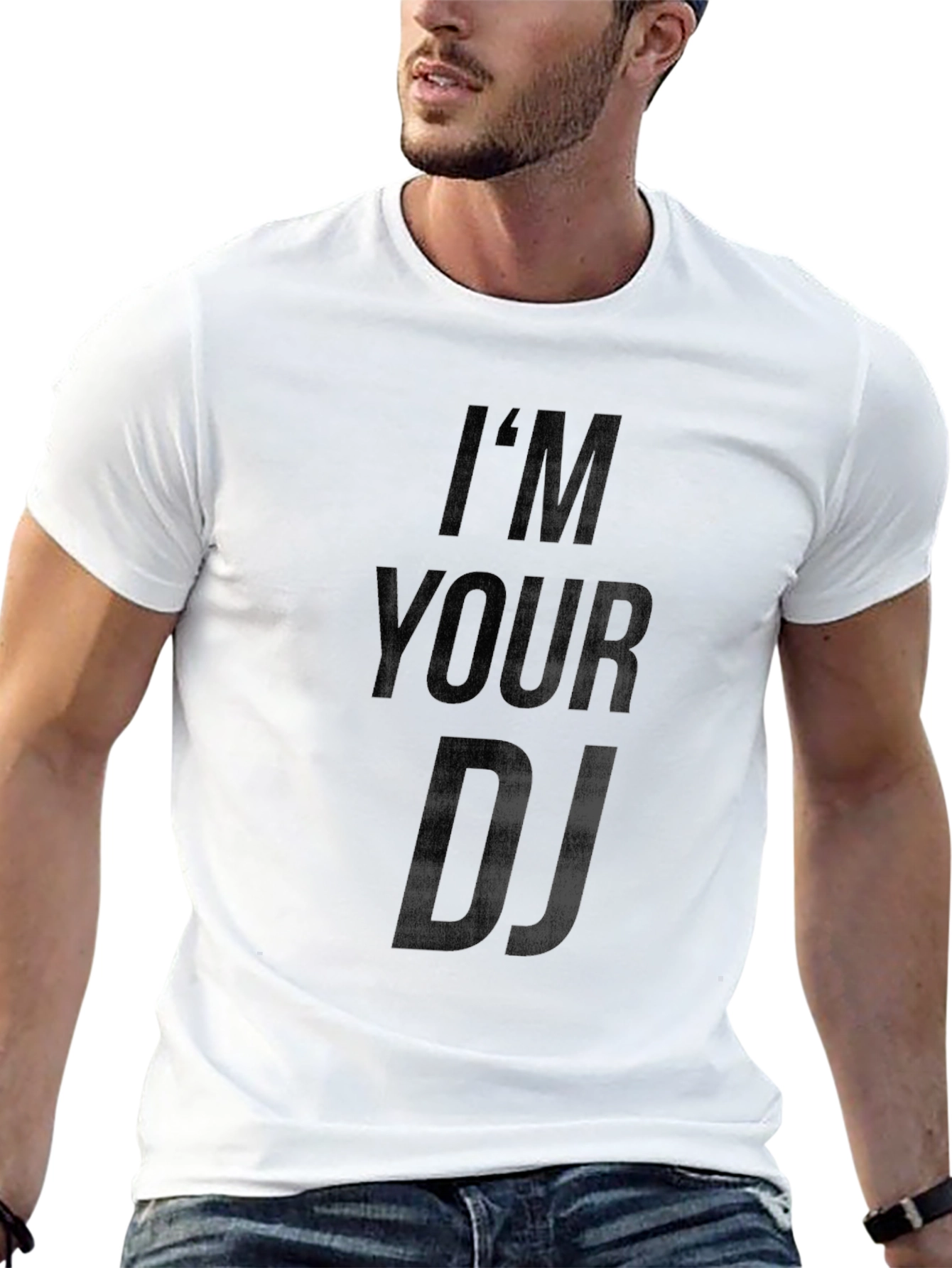 Im Your DJ Graphic Print T-Shirt - Black