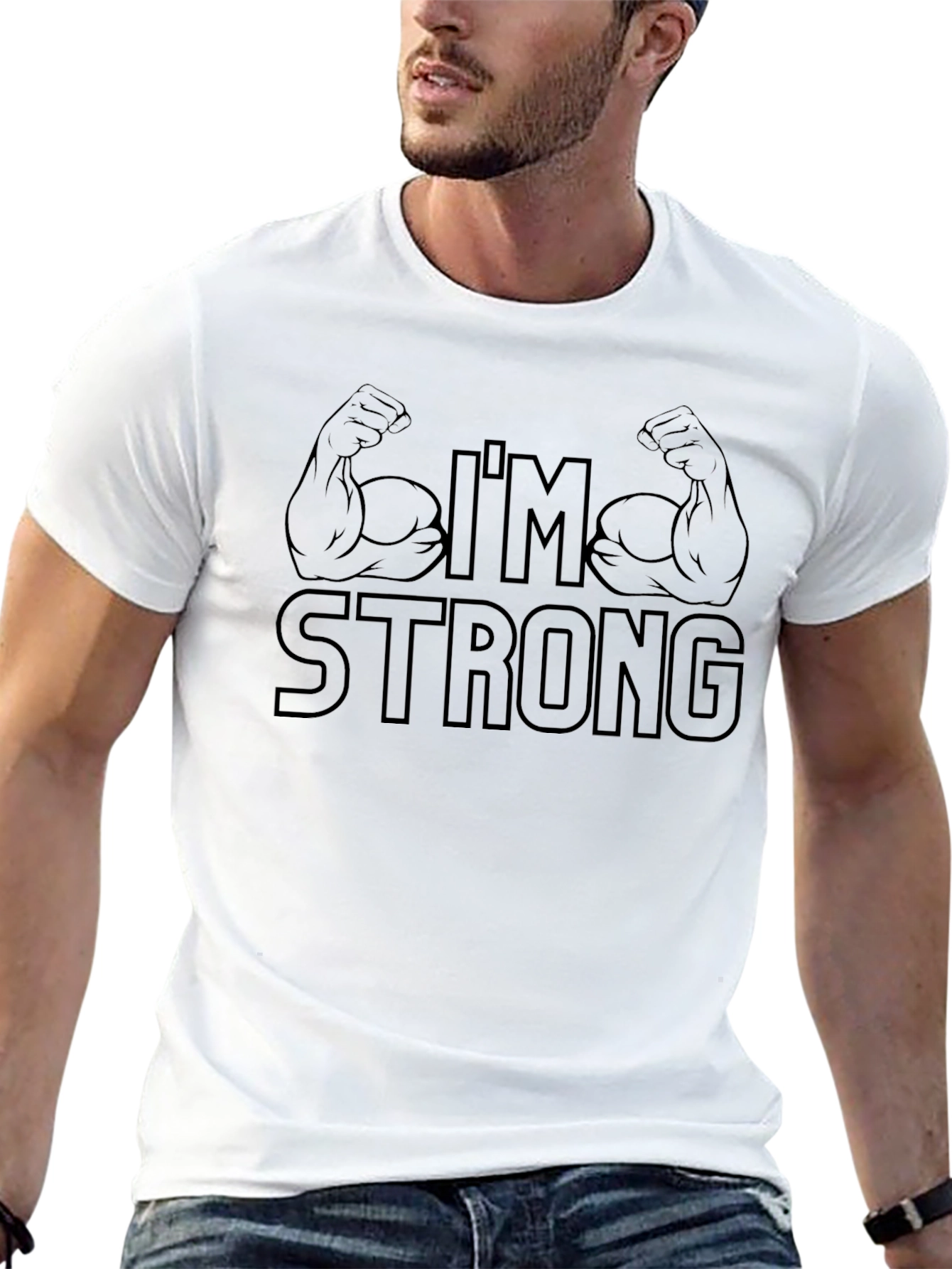 Im Strong Mens Graphic Tee - Black