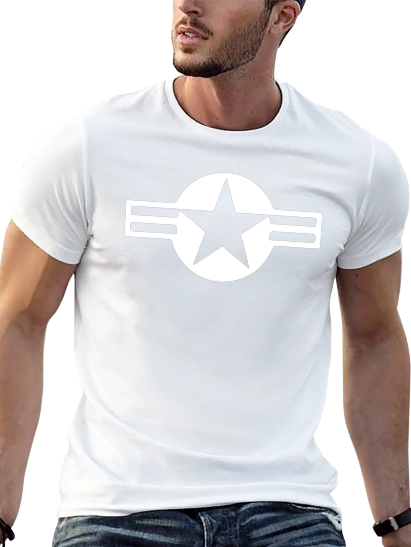 US Air Force Star Logo Black T-Shirt