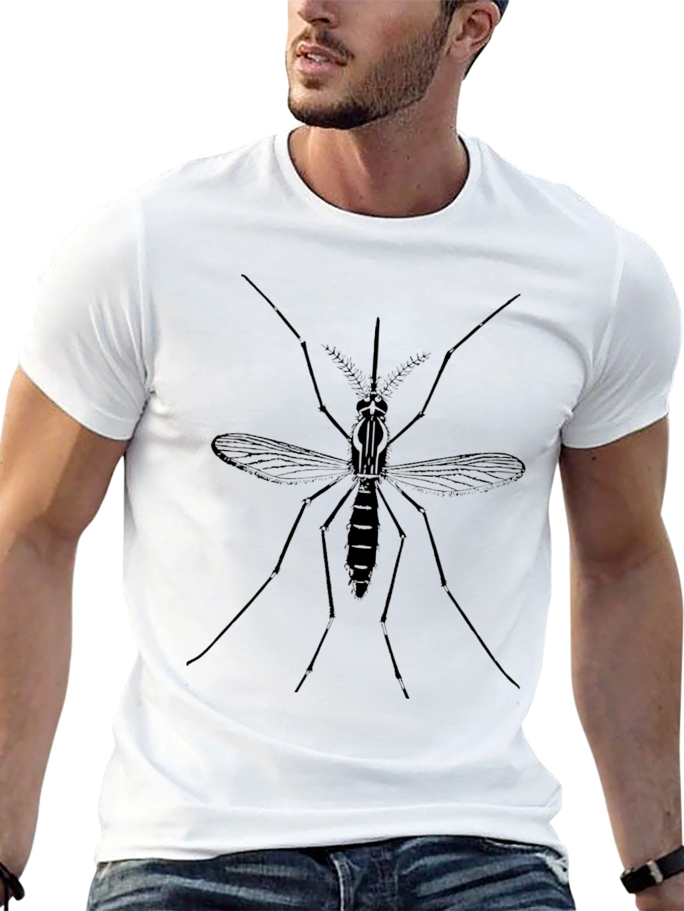 Mosquito Graphic T-Shirt - Black Cotton Tee