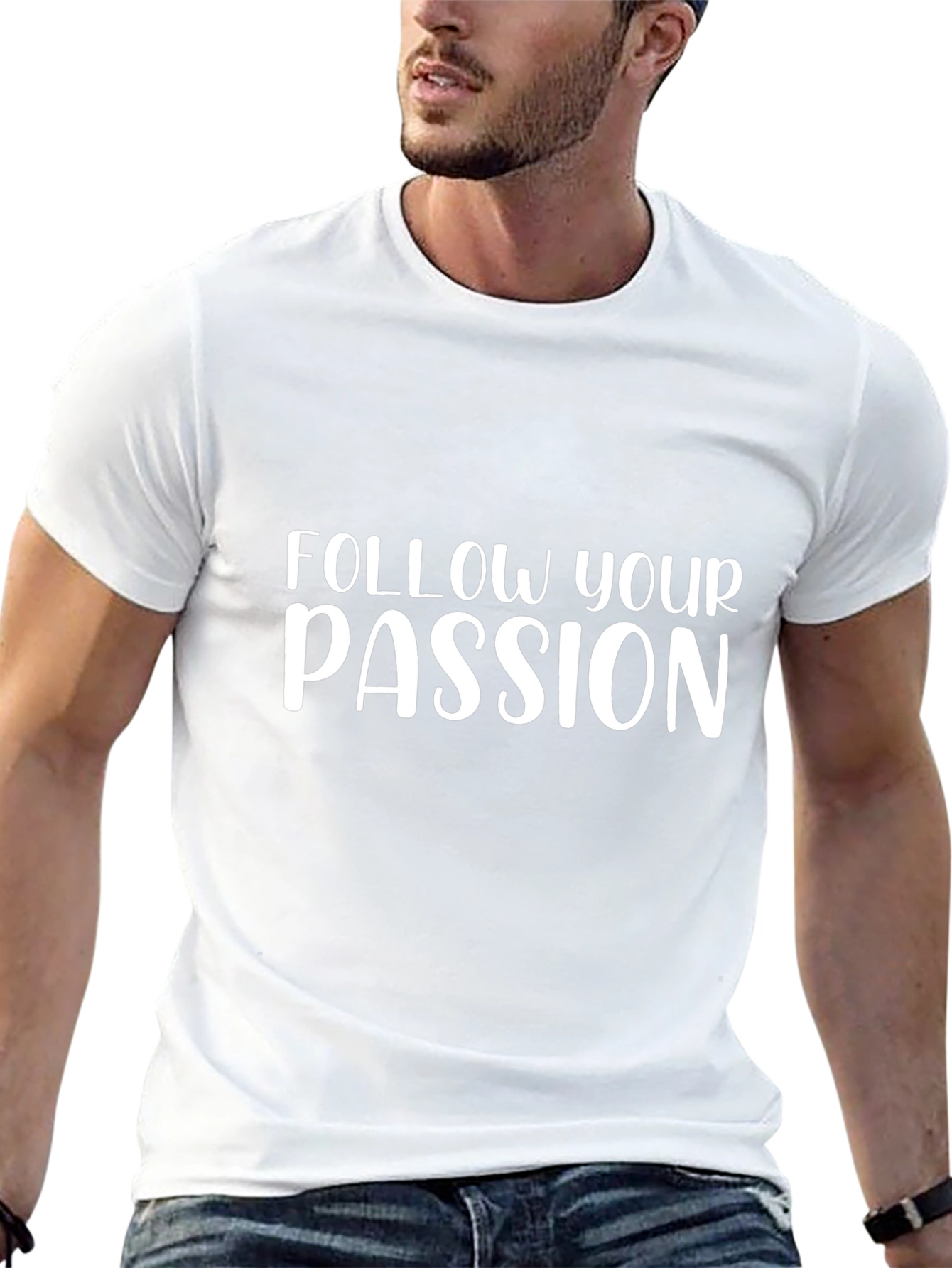 Follow Your Passion Black Graphic Tee
