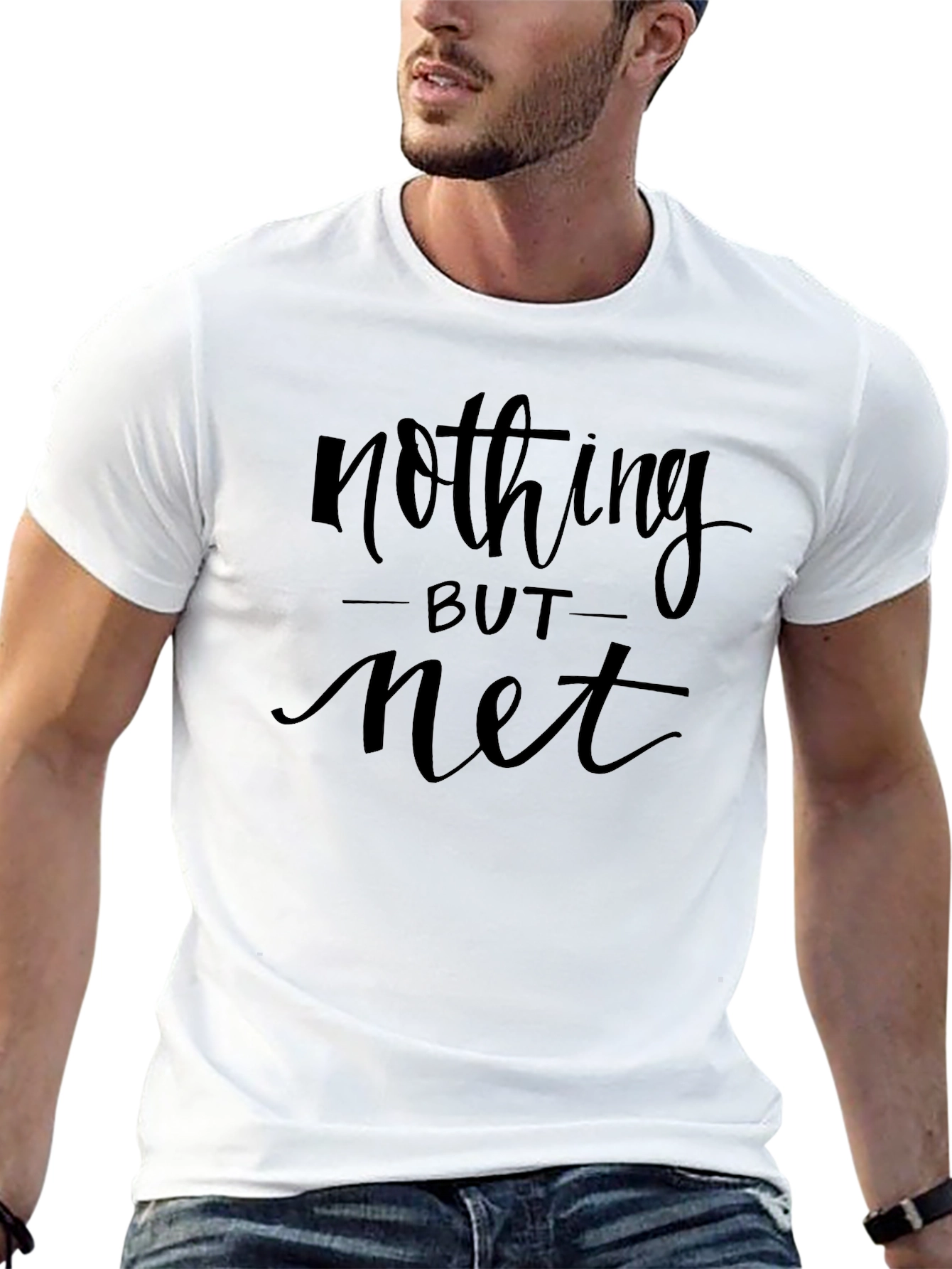 Nothing But Net Graphic Tee - Basketball T-Shirt