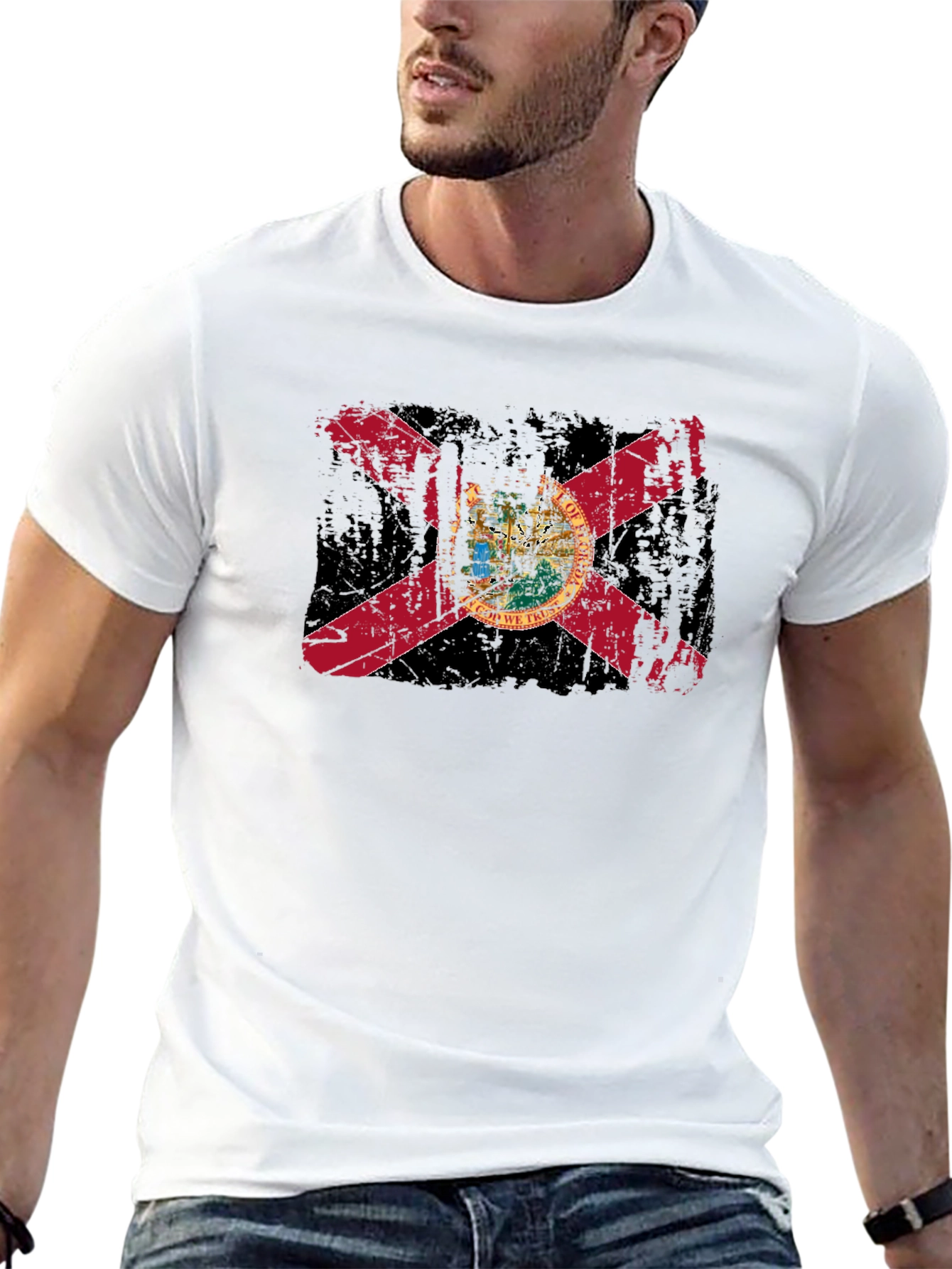 Florida State Flag T-Shirt - Distressed Graphic Tee