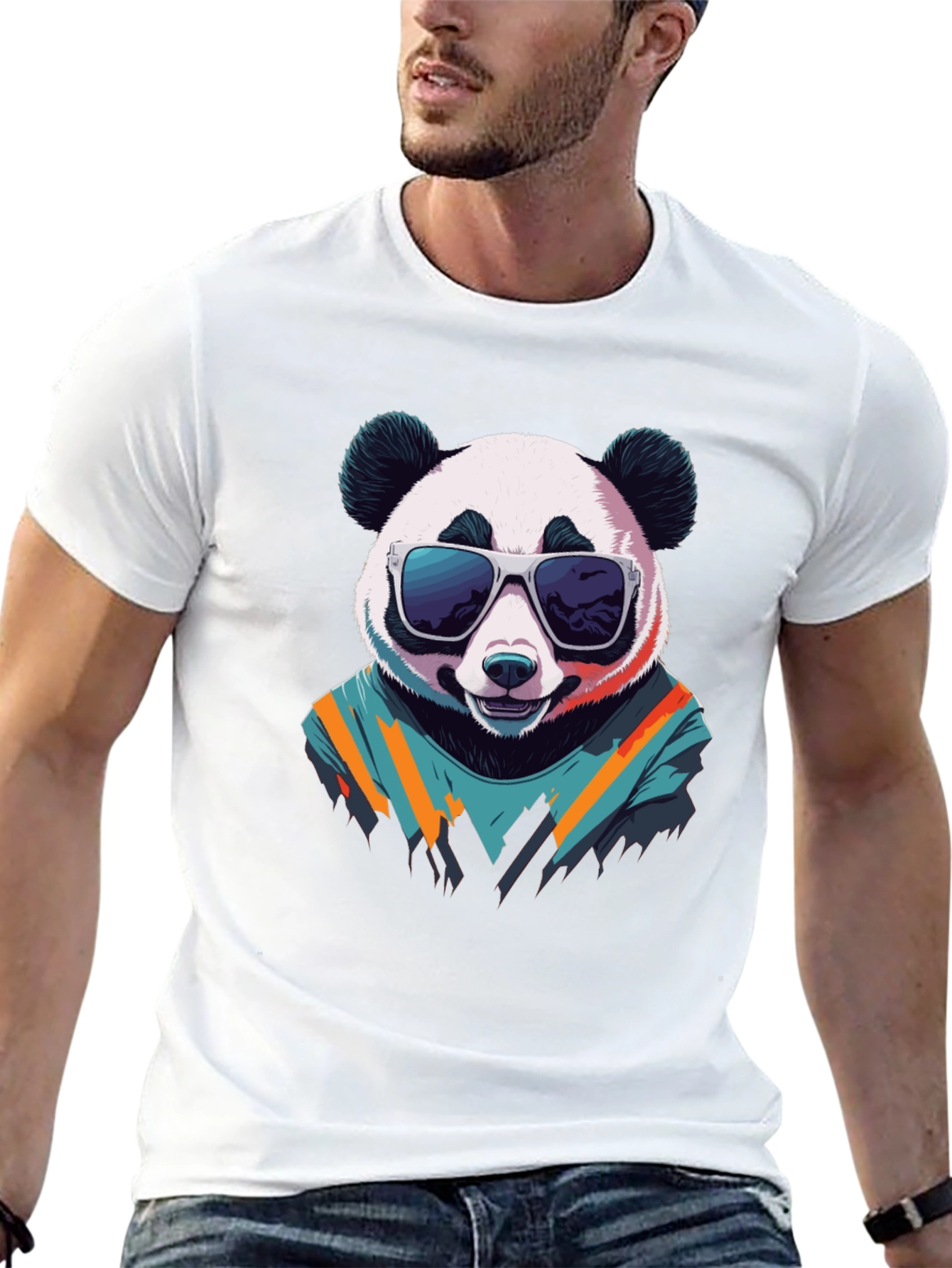 Cool Panda Graphic Tee - Black Cotton T-Shirt