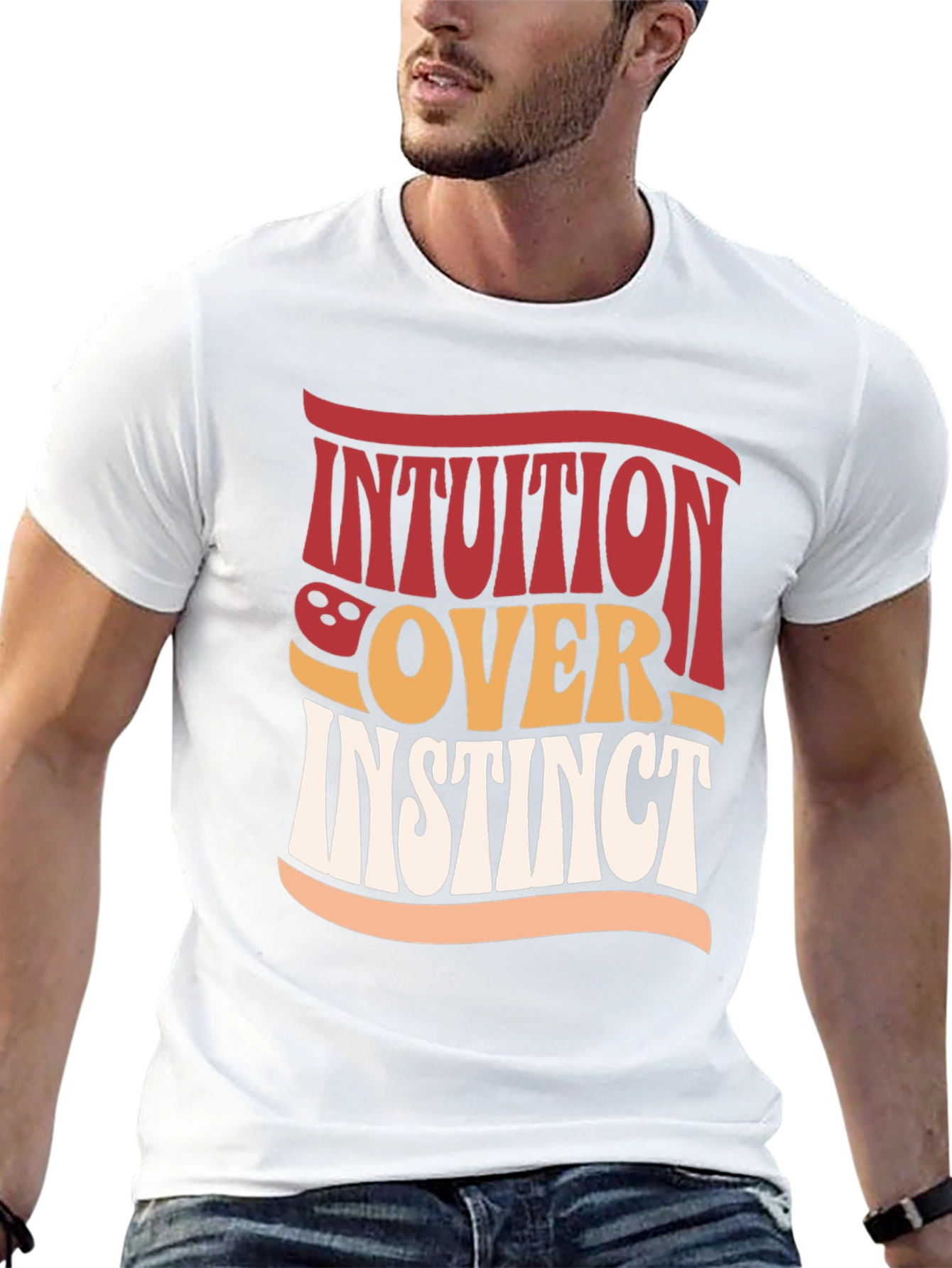 Intuition Over Instinct Retro Graphic Tee