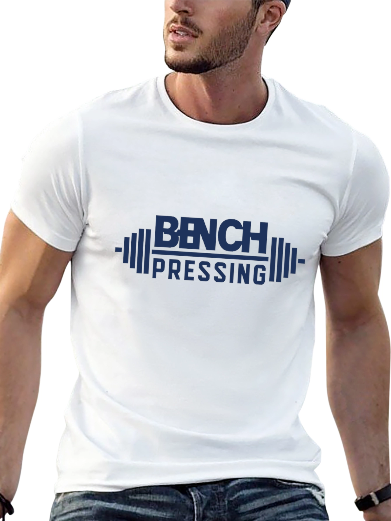 Bench Pressing Graphic Tee - Workout Apparel