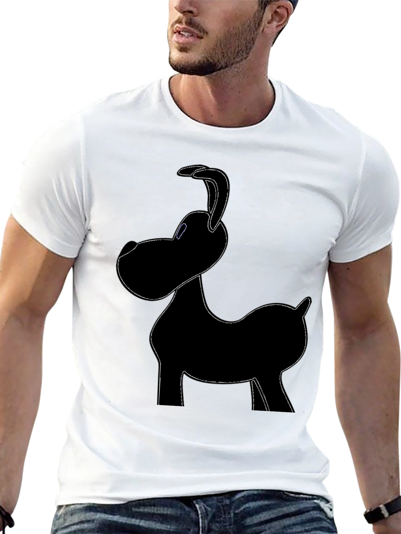 Dog Graphic Black T-Shirt