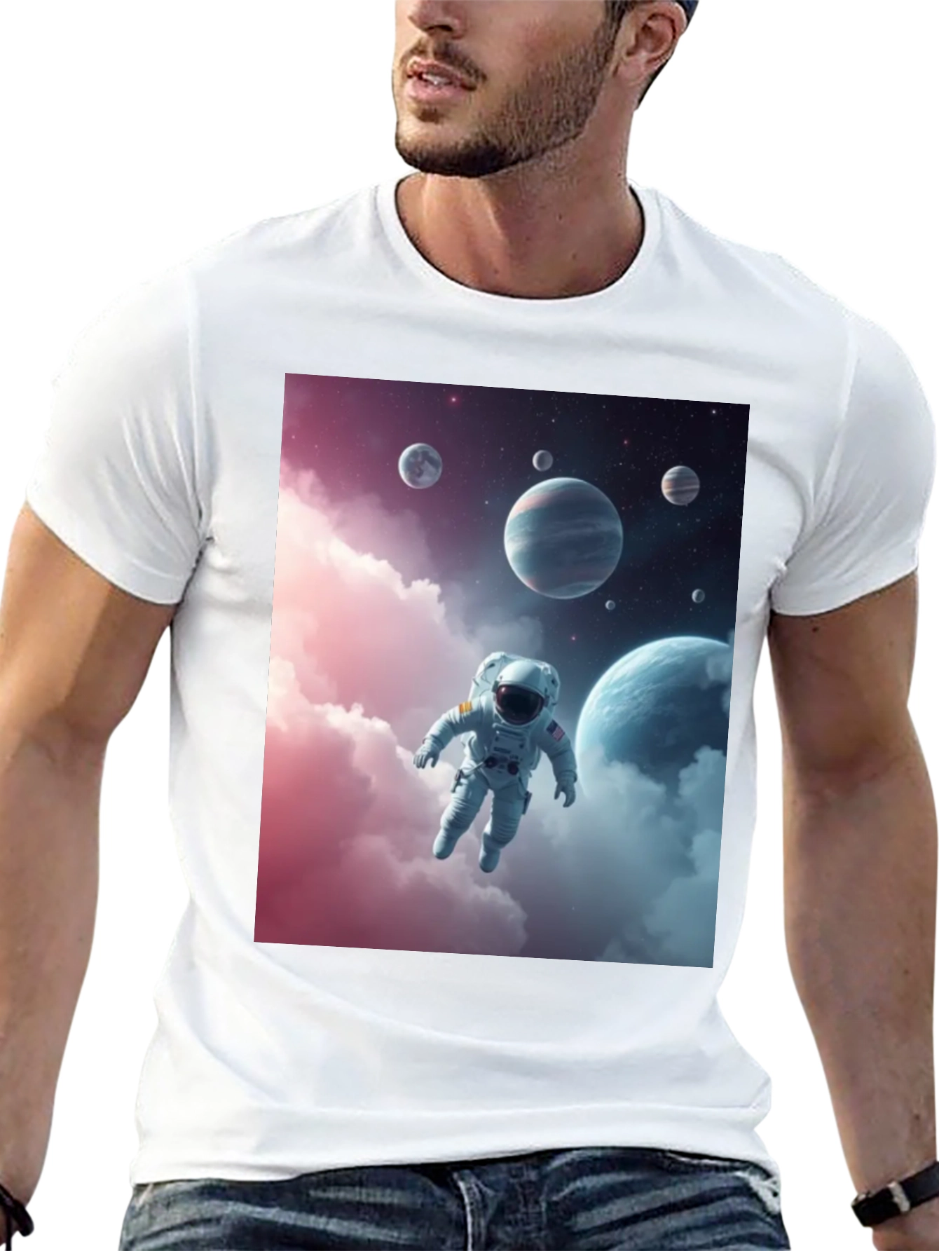 Astronaut in Space Graphic Tee