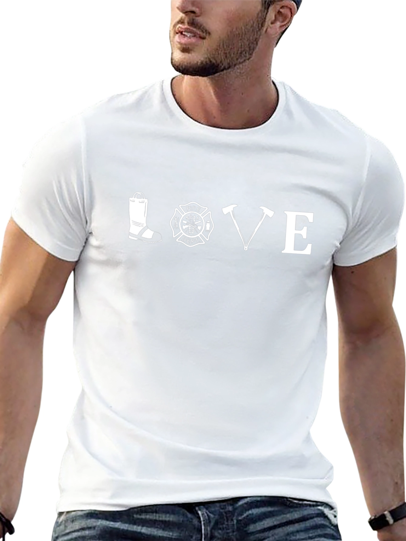 Firefighter Love T-Shirt - Black