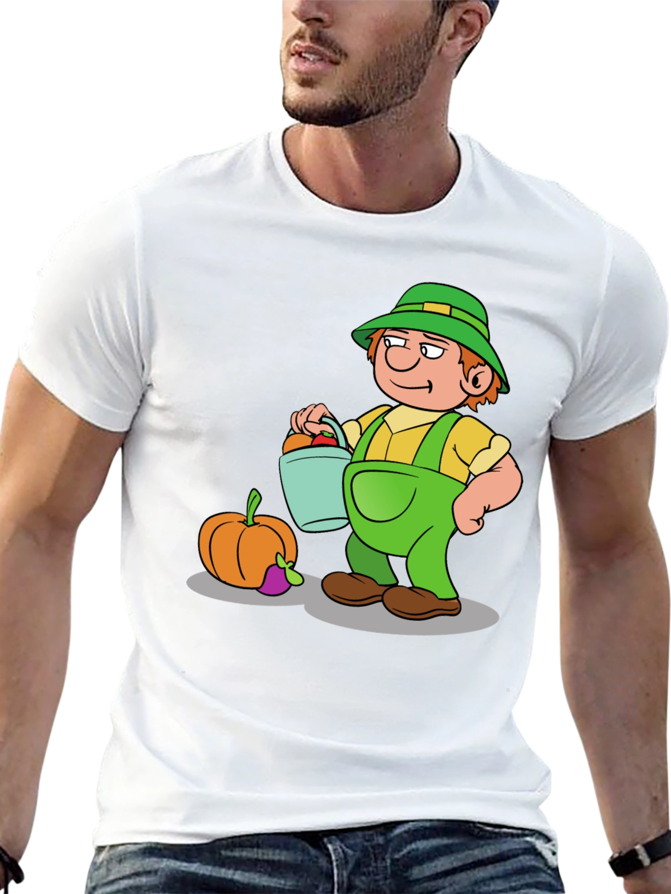 Cartoon Farmer Graphic Tee