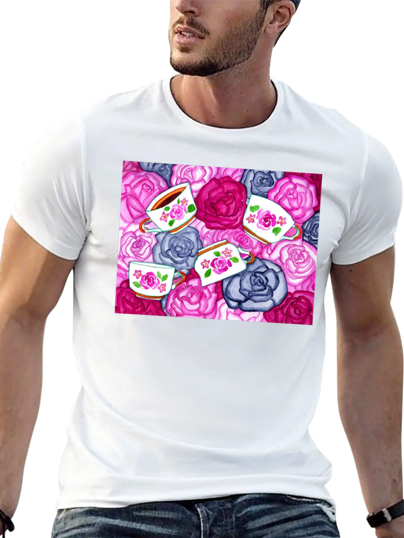 Floral Tea Cup T-Shirt