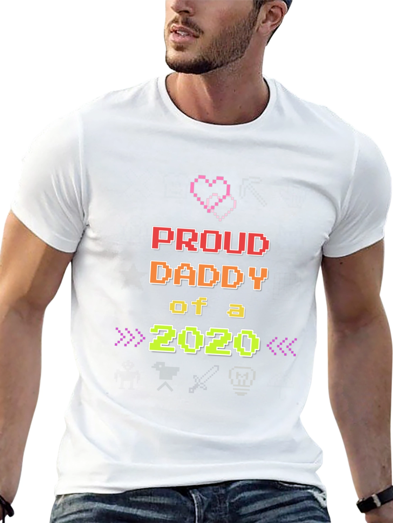 Proud Daddy of a 2020 Pixel Art Tee