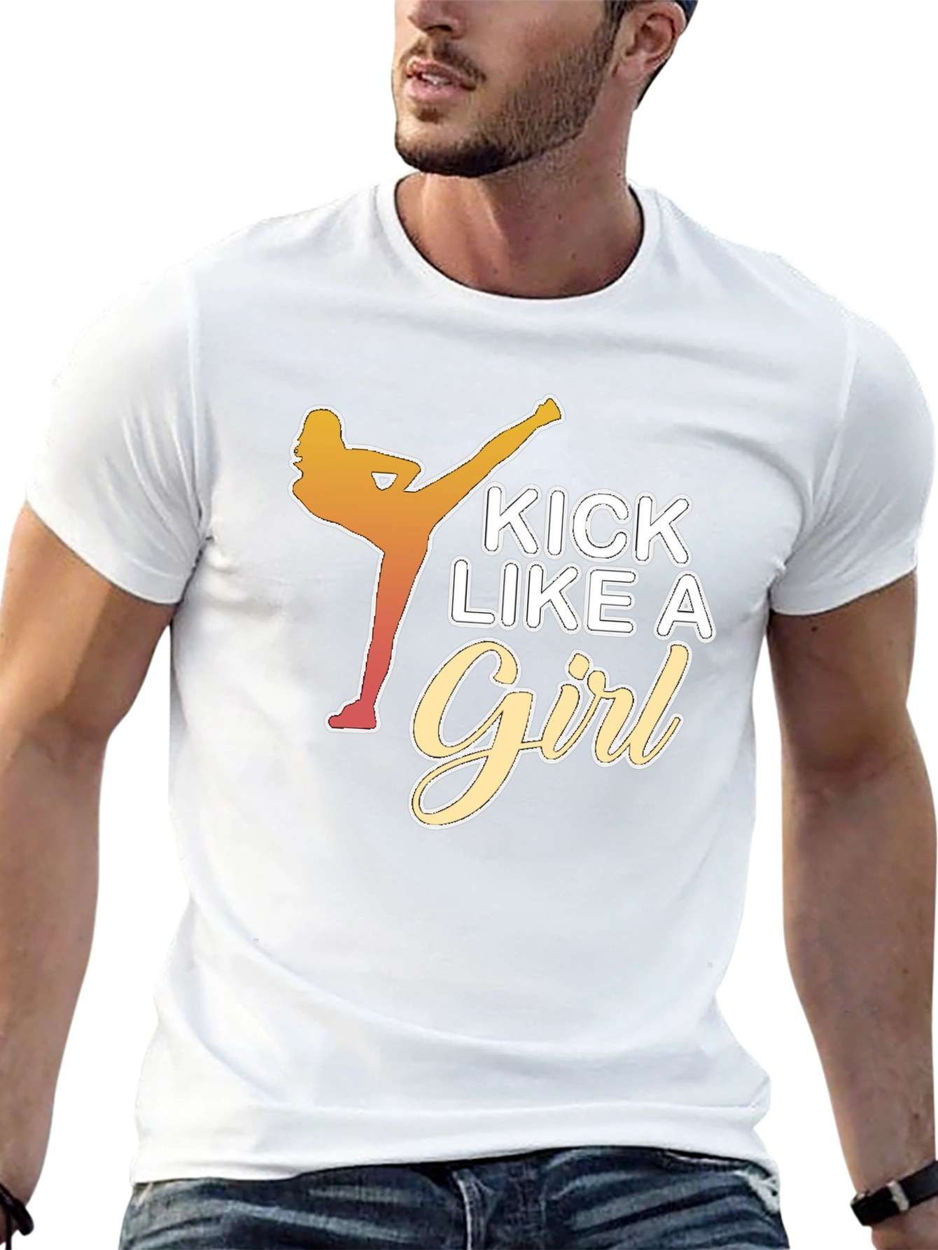 Kick Like a Girl Black T-Shirt