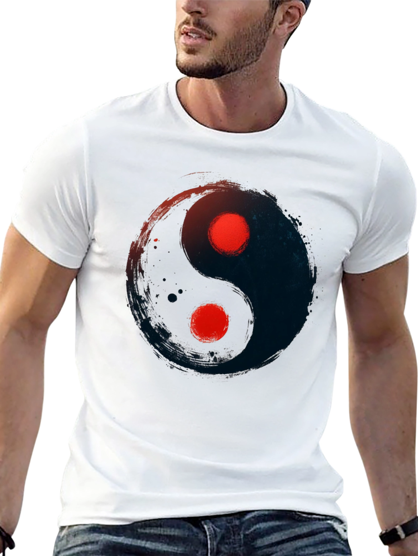 Yin Yang Graphic Tee - Balance and Style