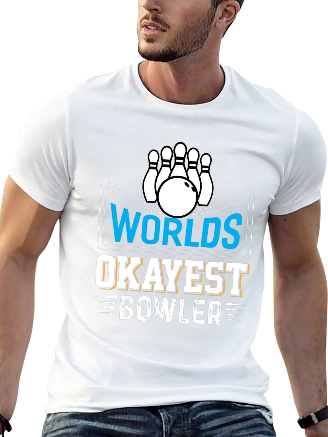 Worlds Okayest Bowler Graphic T-Shirt