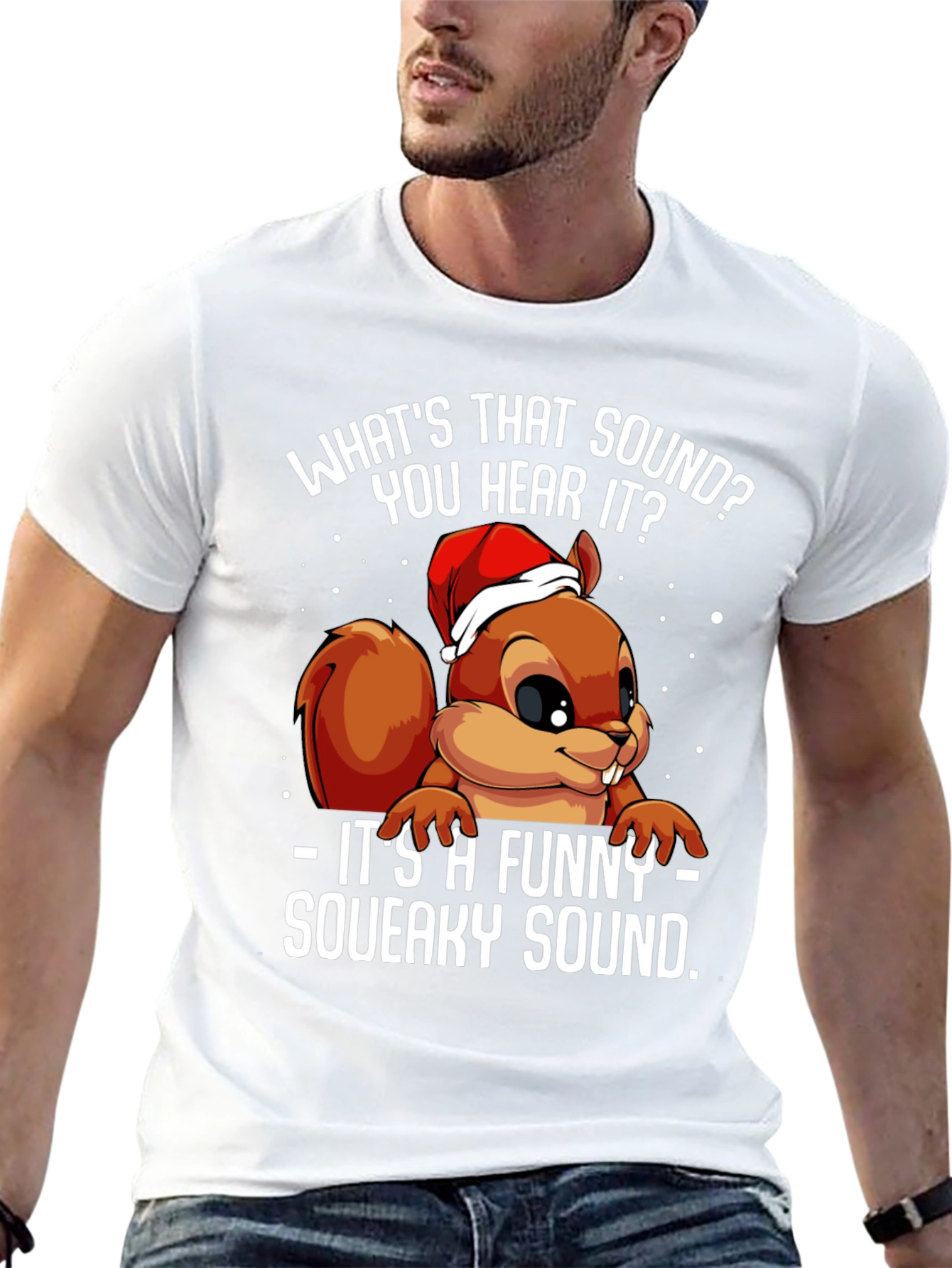 Funny Squirrel Squeaky Sound Christmas T-Shirt