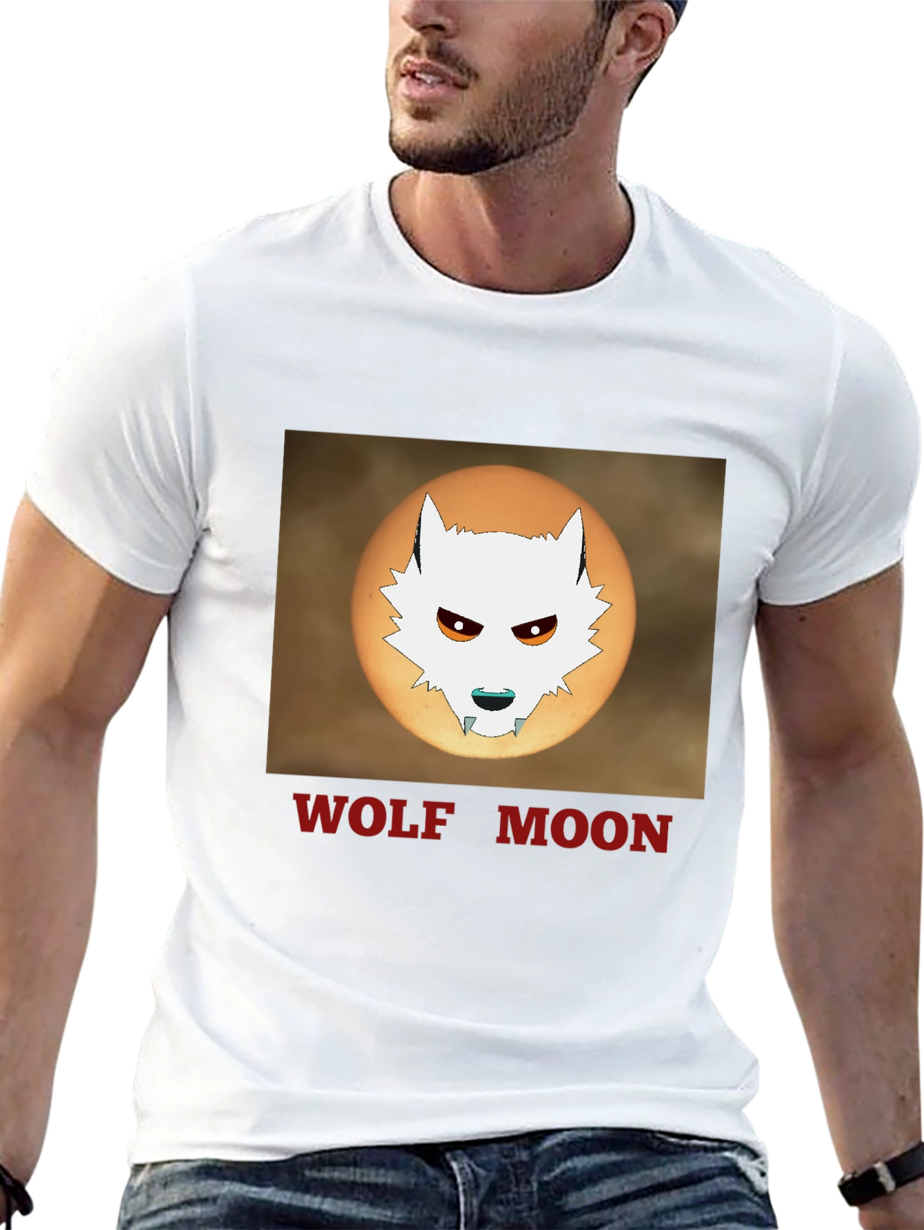 Wolf Moon Graphic T-Shirt - Black