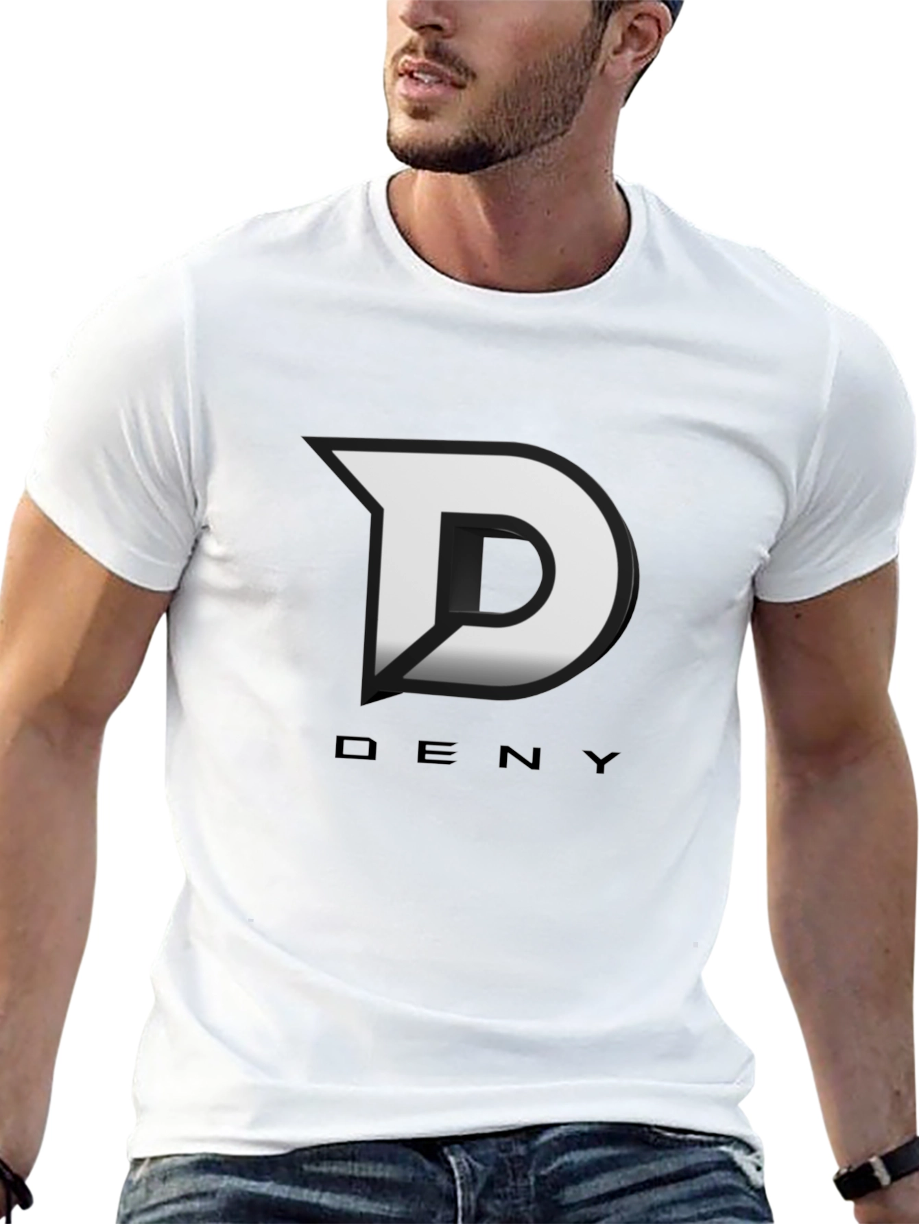 Deny Logo Graphic T-Shirt - Black