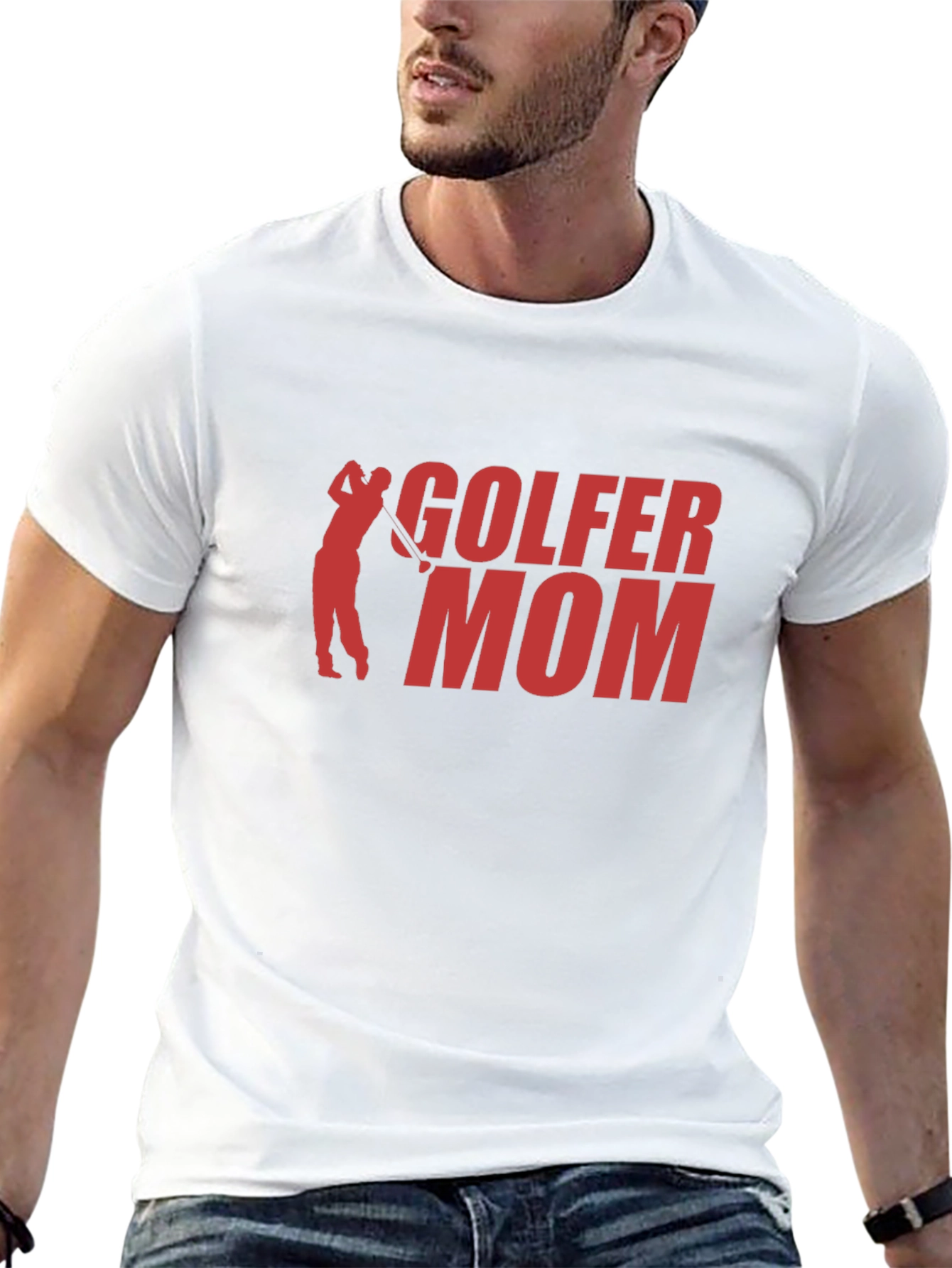 Golfer Mom T-Shirt - Black Cotton Tee