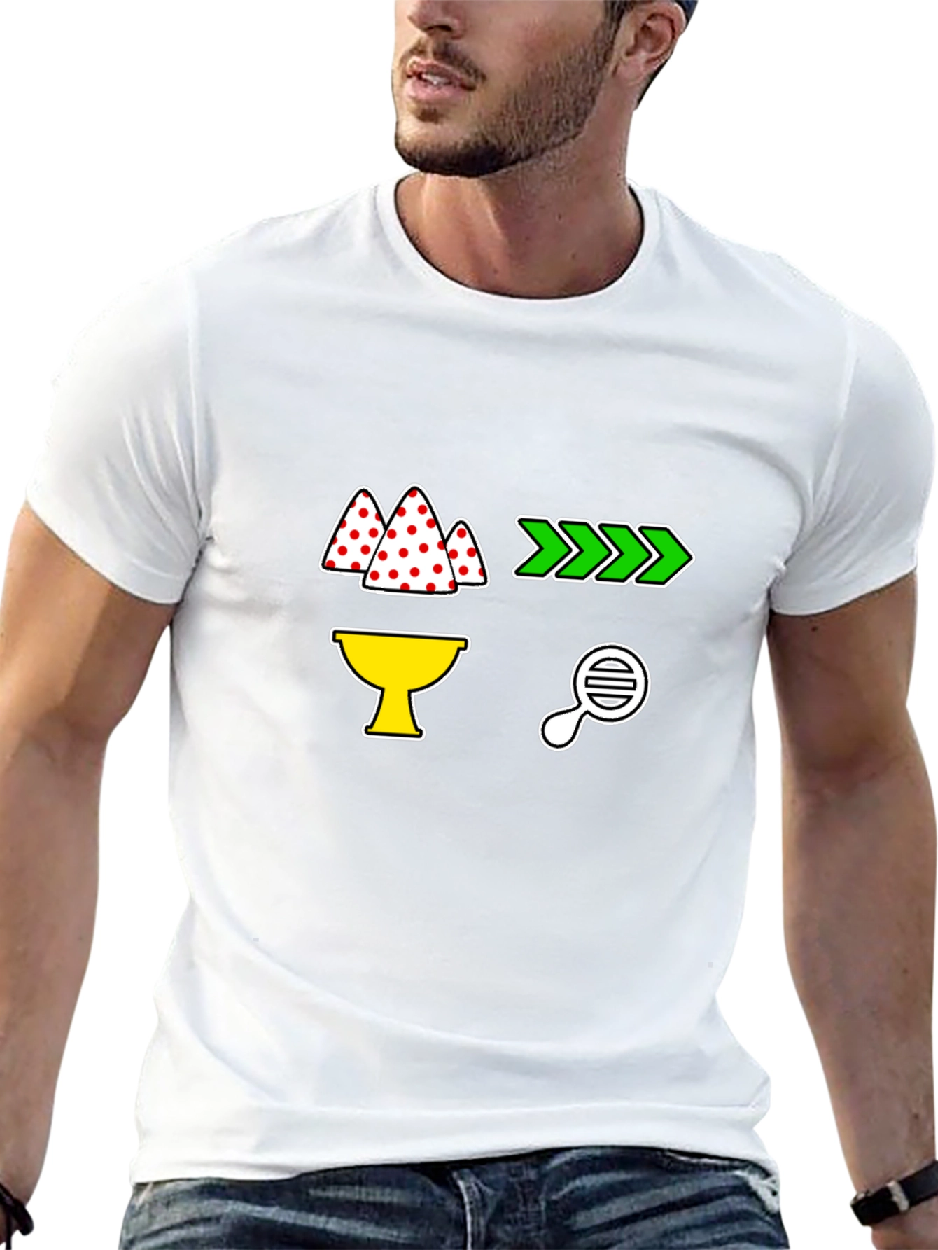 Cycling Jersey Inspired Graphic Tee
